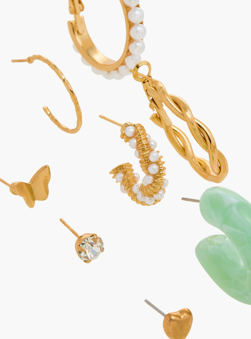 Assorted Earrings with Pushback Closure - Set of 9-women-watchesandjewellery-jewellery-earrings-image-4