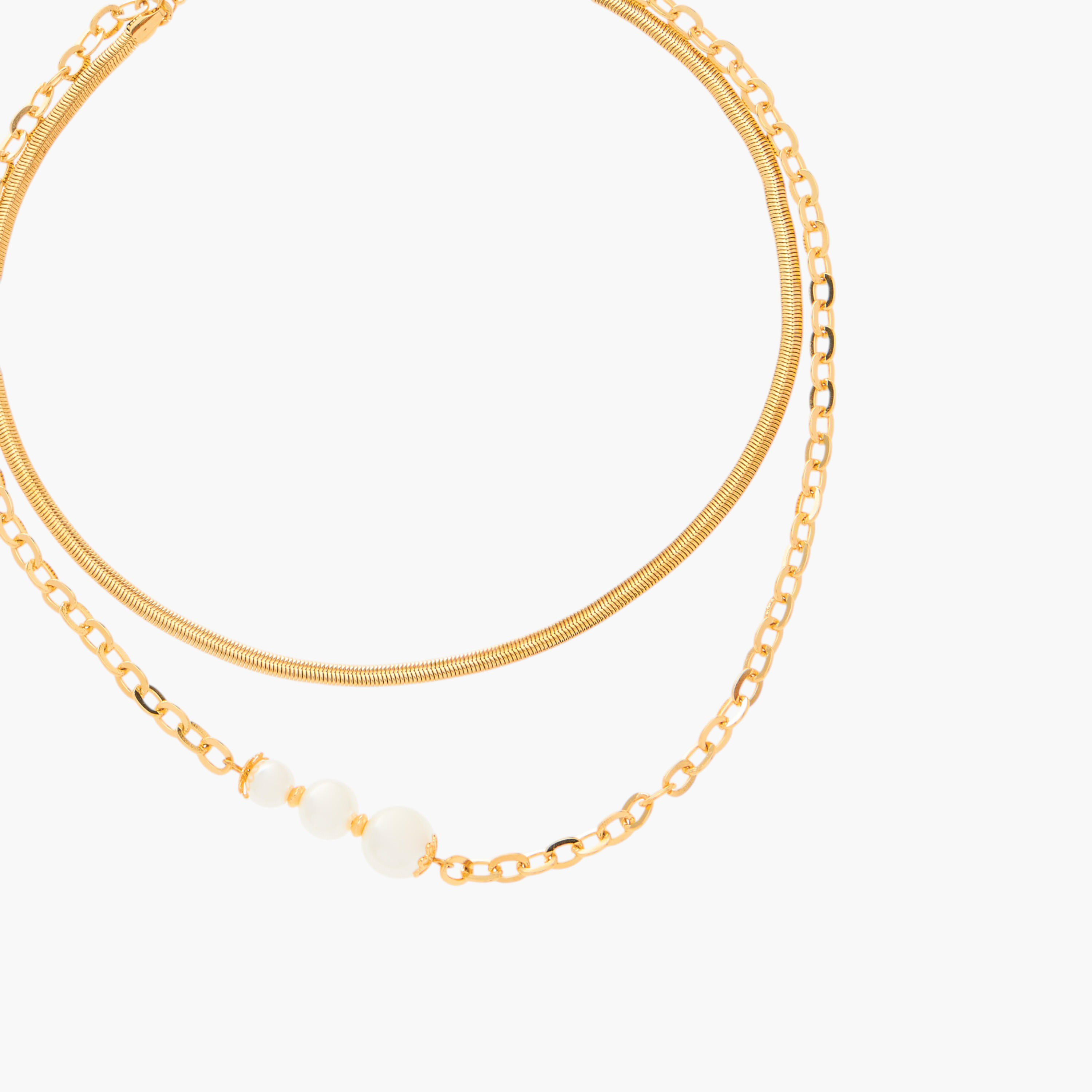 Pearl Embellished 2-Layer Necklace with Lobster Clasp Closure-women-watchesandjewellery-jewellery-necklacesandpendants-image-3