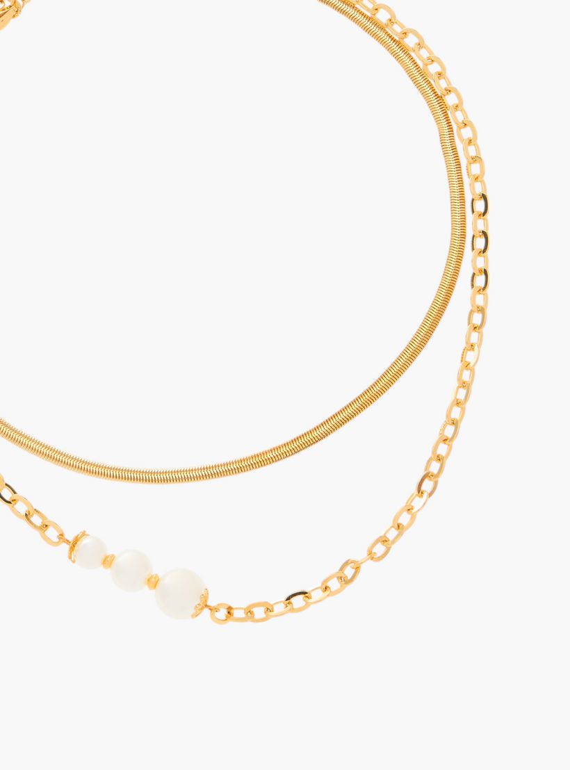 Pearl Embellished 2-Layer Necklace with Lobster Clasp Closure-women-watchesandjewellery-jewellery-necklacesandpendants-image-3