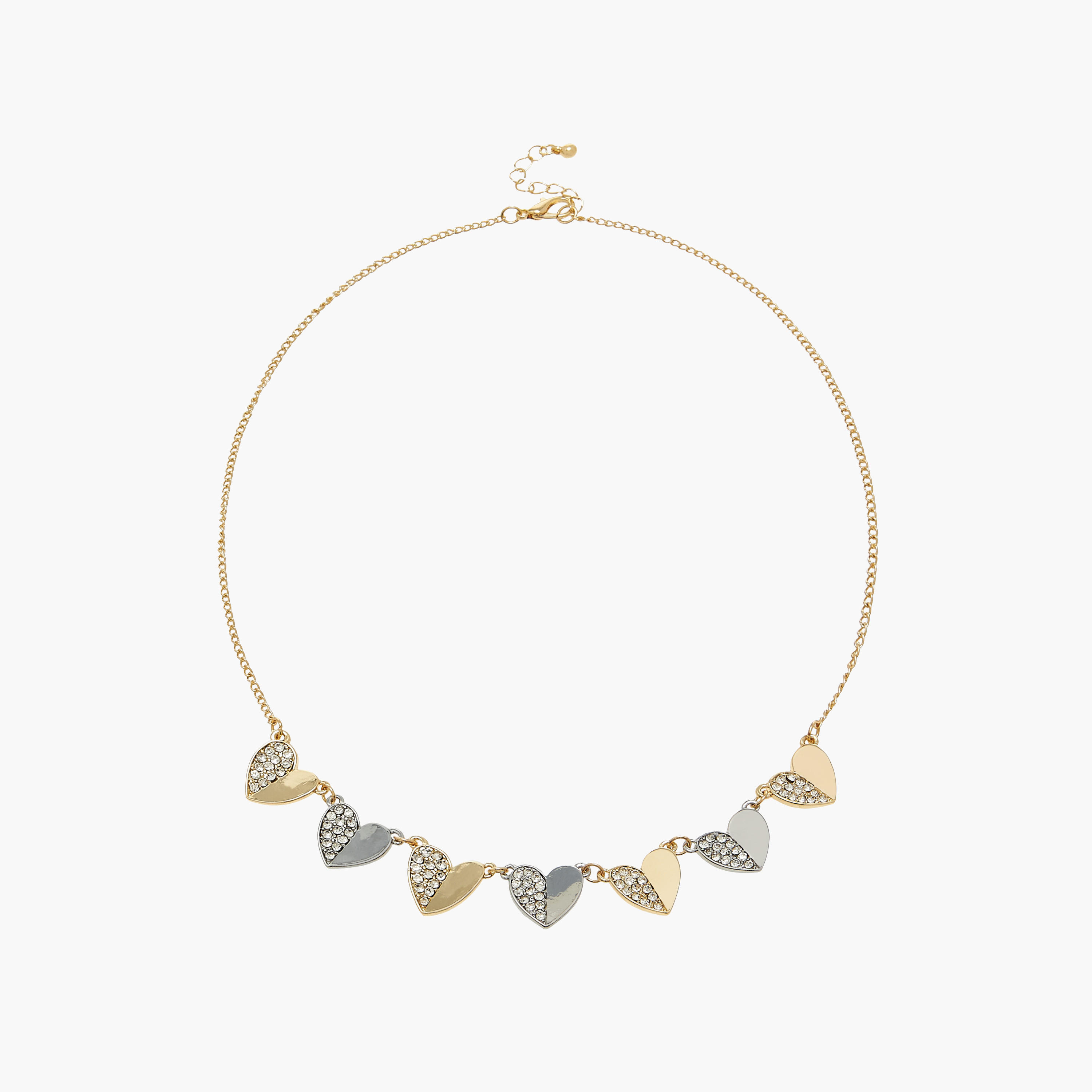 عقد بدلاية قلب مزيّن ومشبك إغلاق-women-watchesandjewellery-jewellery-necklacesandpendants-image-1