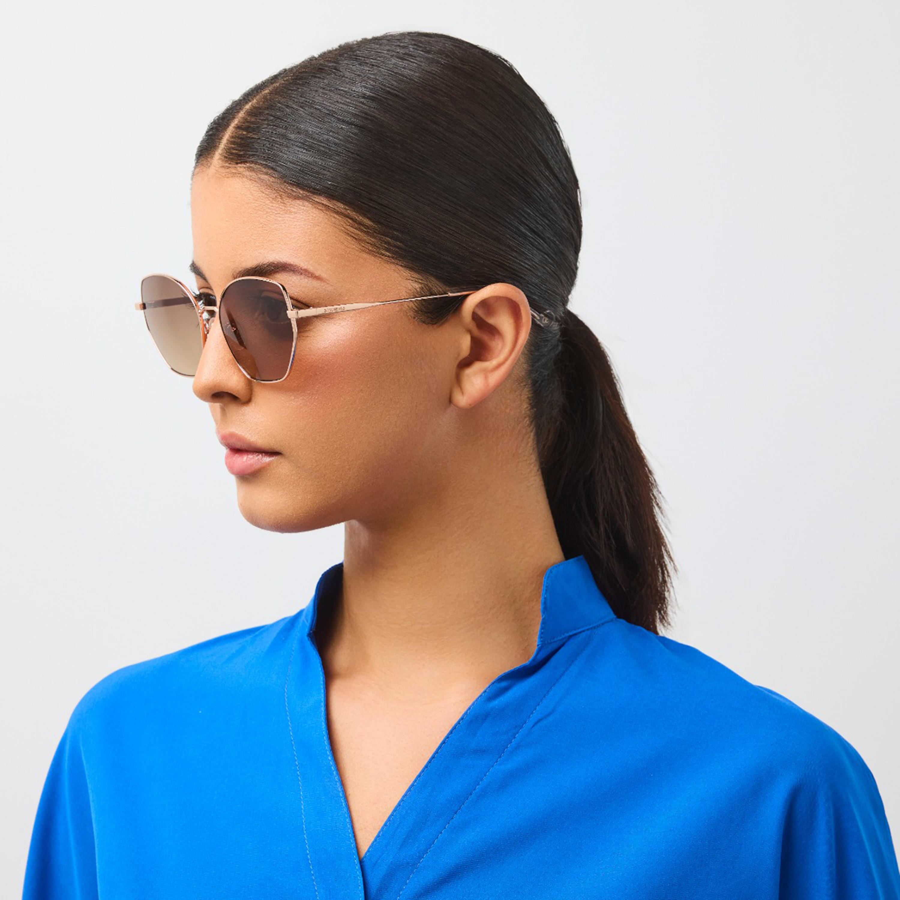 30Sundays 54MM Brown Geometric Sunglasses 30S-000415-2304-women-sunglasses-image-4
