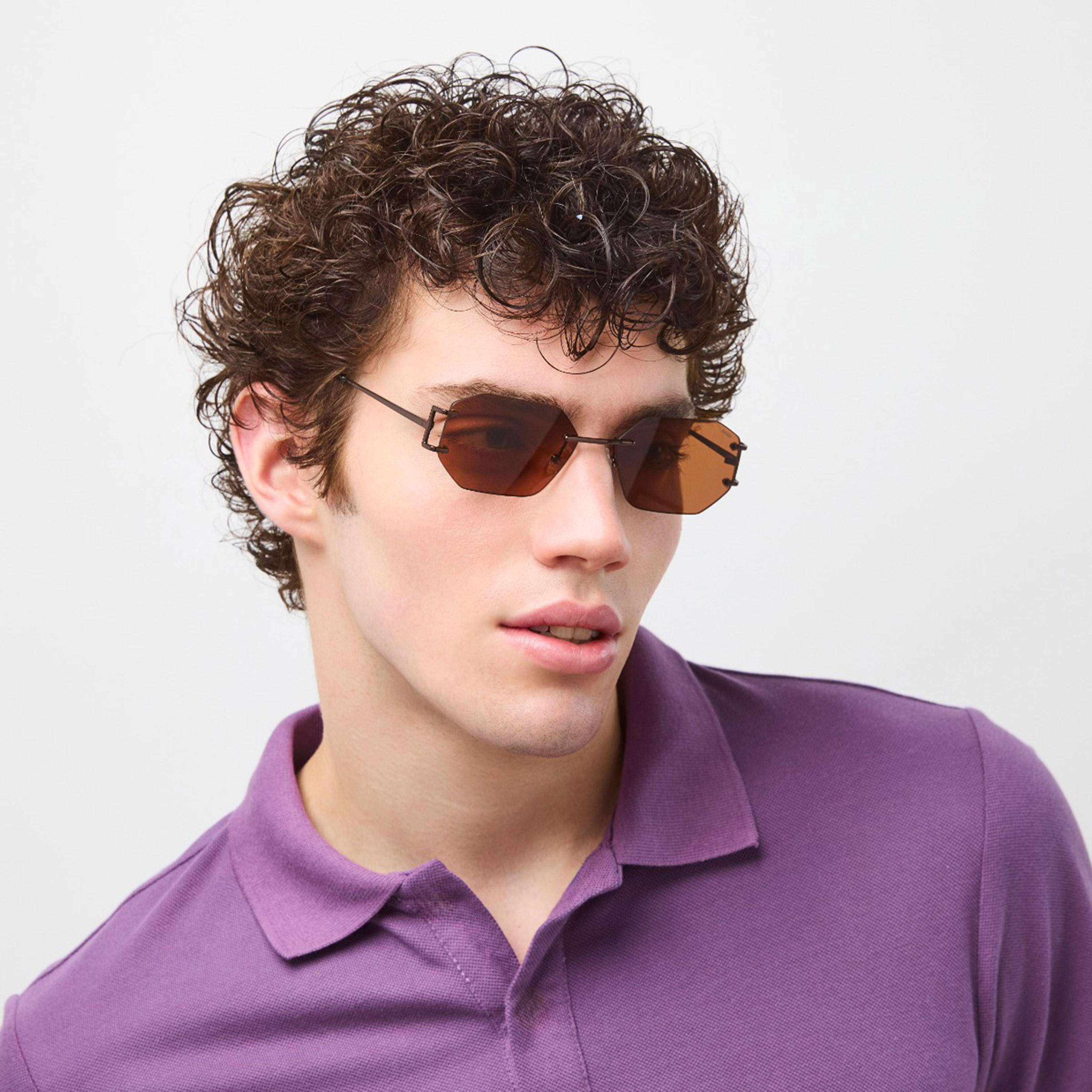 BlackOut 56MM Brown Geometric Sunglasses BLA-000303-0404-men-sunglasses-image-5