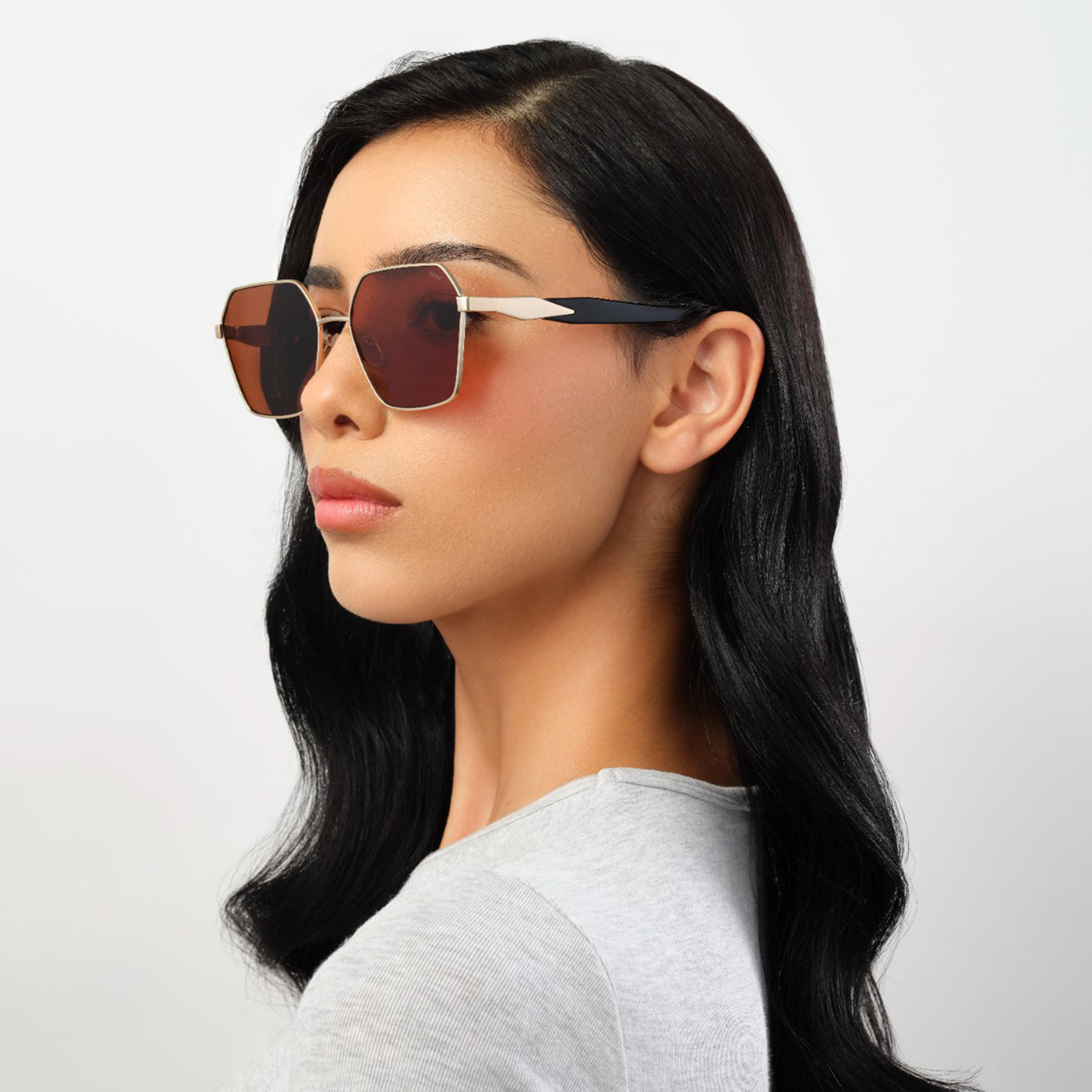 بلاك آوت- نظارة شمسية هندسية بنية 56 مم BLA-000312-2904-women-sunglasses-image-4