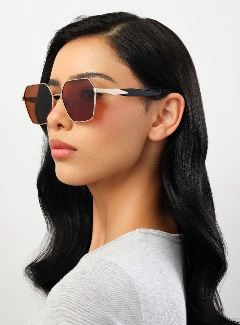 بلاك آوت- نظارة شمسية هندسية بنية 56 مم BLA-000312-2904-women-sunglasses-image-4