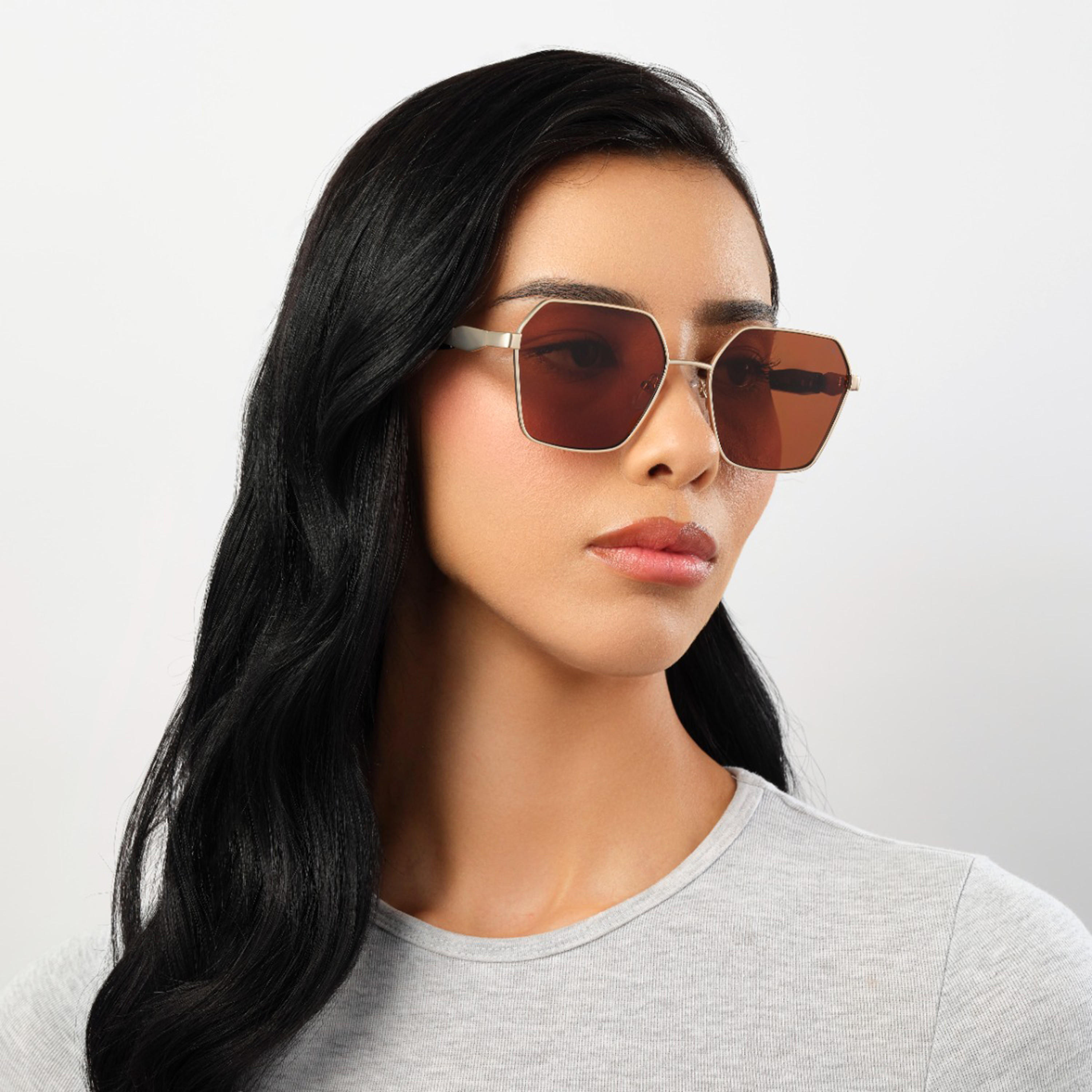 بلاك آوت- نظارة شمسية هندسية بنية 56 مم BLA-000312-2904-women-sunglasses-image-5