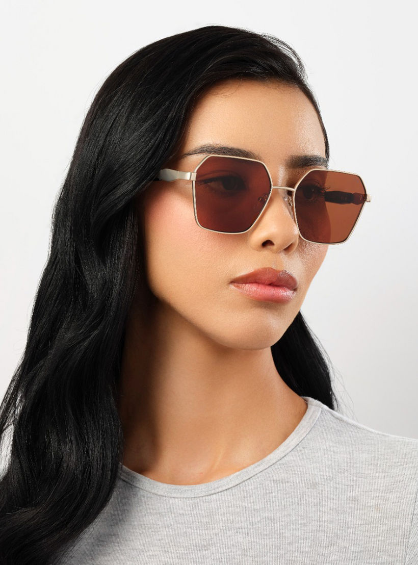 بلاك آوت- نظارة شمسية هندسية بنية 56 مم BLA-000312-2904-women-sunglasses-image-5