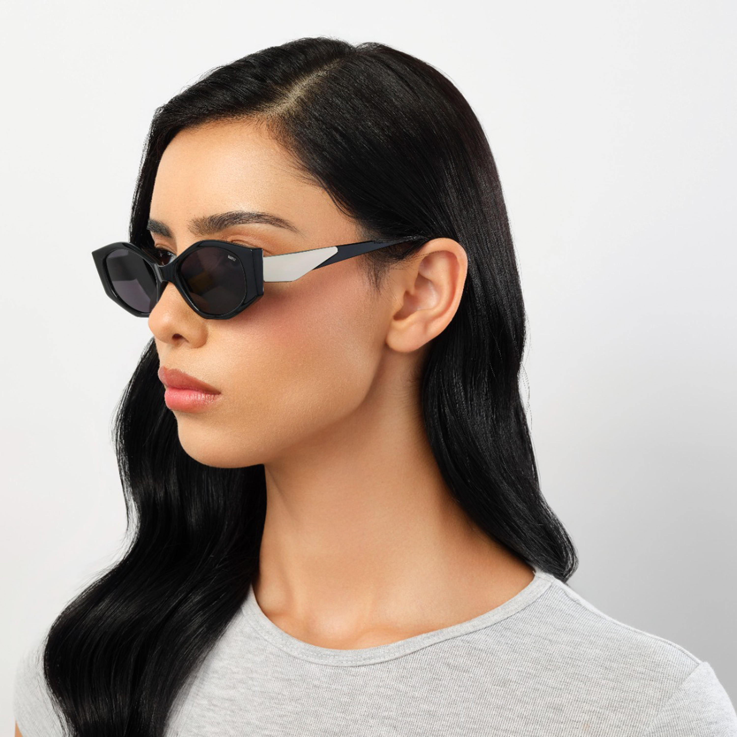 بلاك آوت- نظارات شمسية هندسية رمادية اللون 51 مم BLA-000316-0107-women-sunglasses-image-4