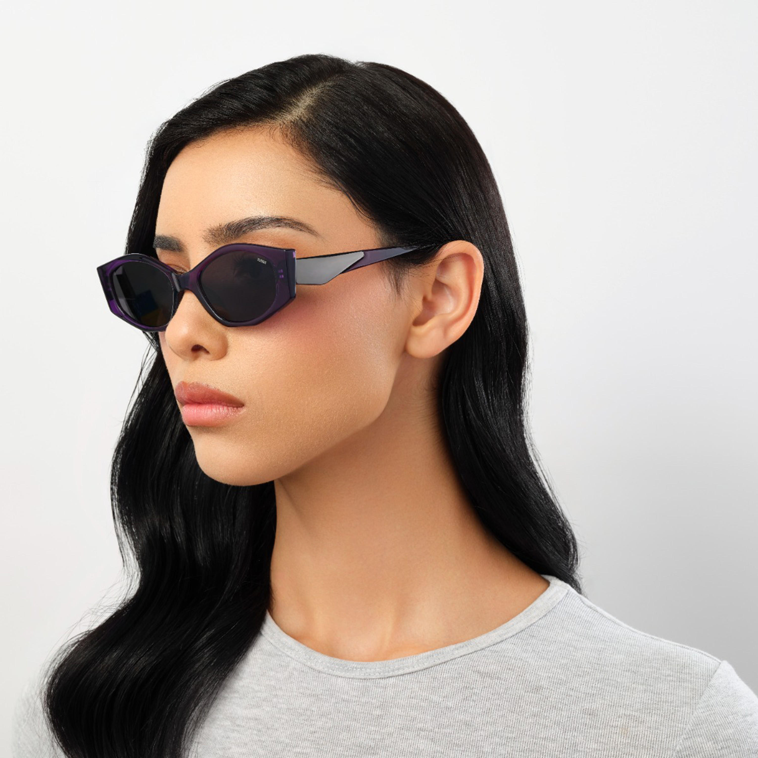 بلاك آوت-  نظارة شمسية هندسية أرجوانية   51 مم BLA-000316-1010-women-sunglasses-image-4