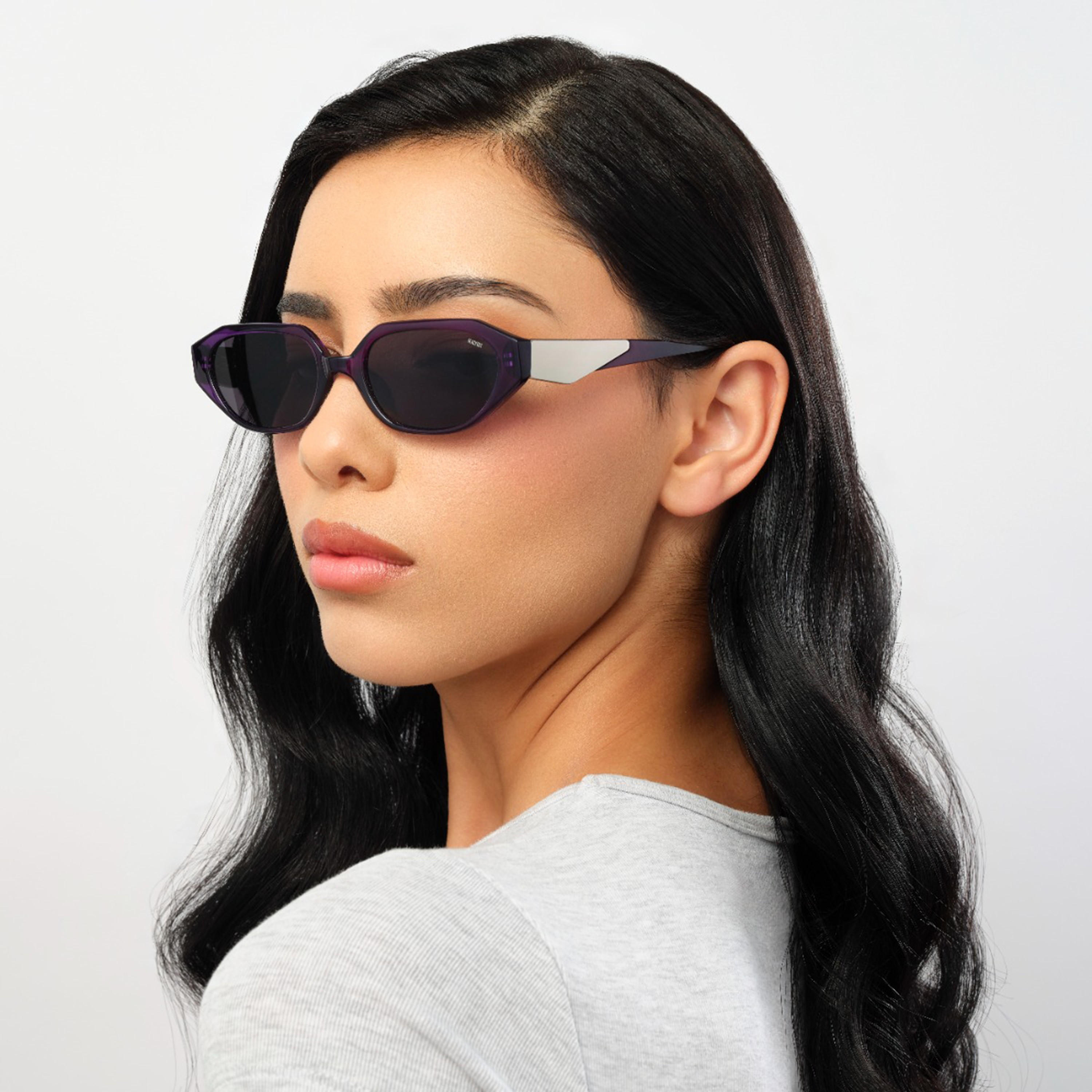 بلاك آوت-  نظارة شمسية هندسية أرجوانية   52 مم BLA-000317-1010-women-sunglasses-image-4