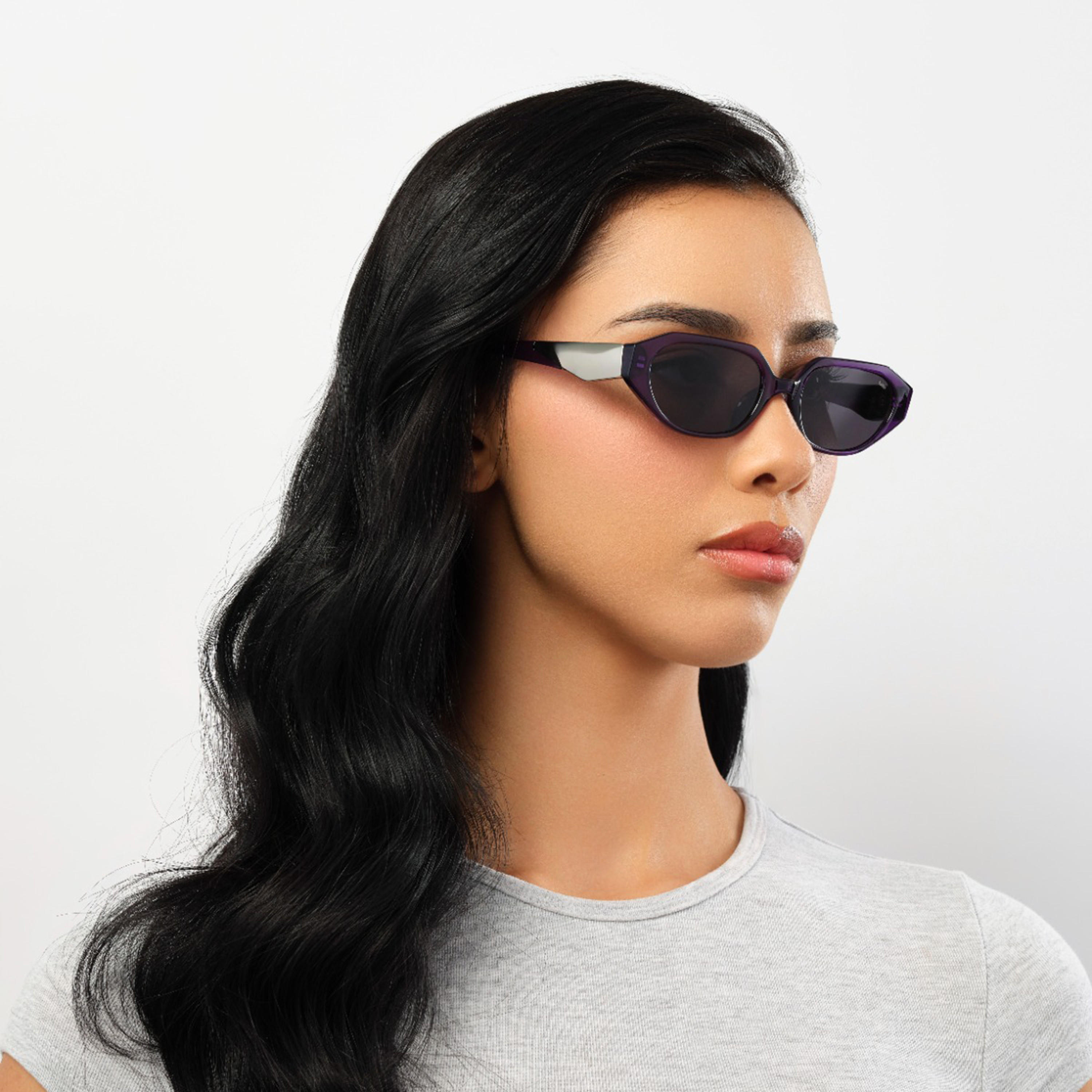 بلاك آوت-  نظارة شمسية هندسية أرجوانية   52 مم BLA-000317-1010-women-sunglasses-image-5