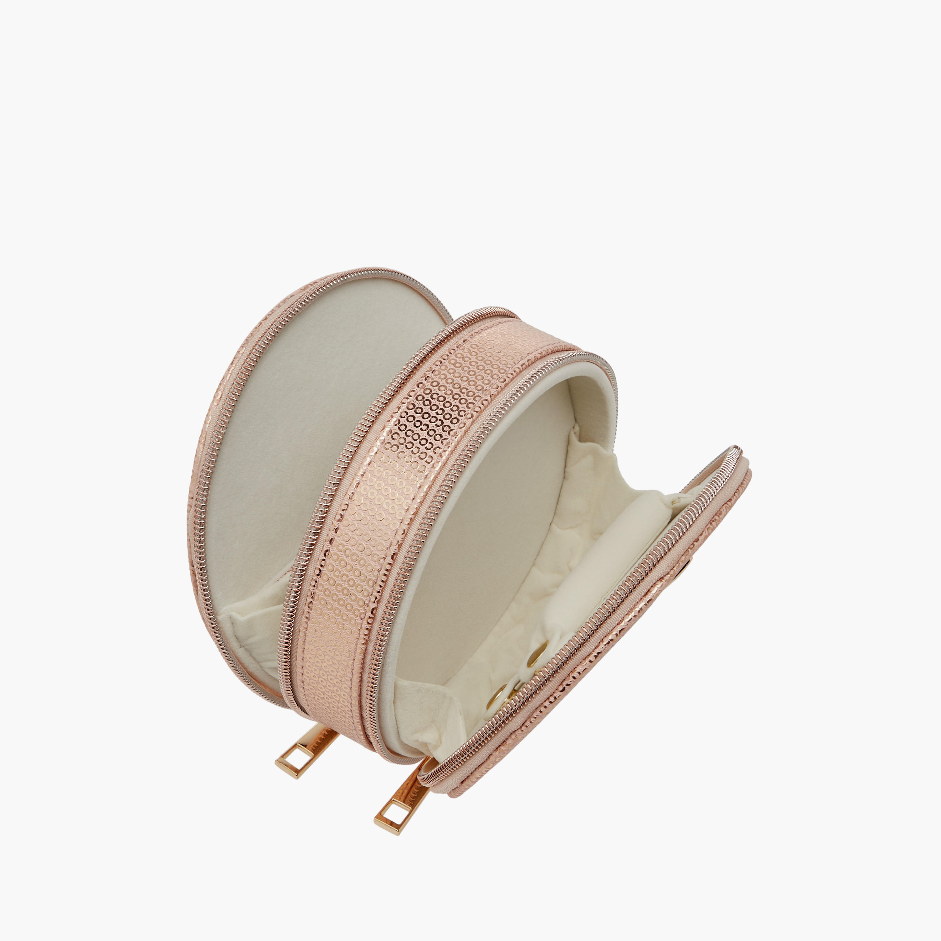 Textured Jewellery Box with Zip Closure - 11X5.5X11-women-watchesandjewellery-jewellery-storage-image-2