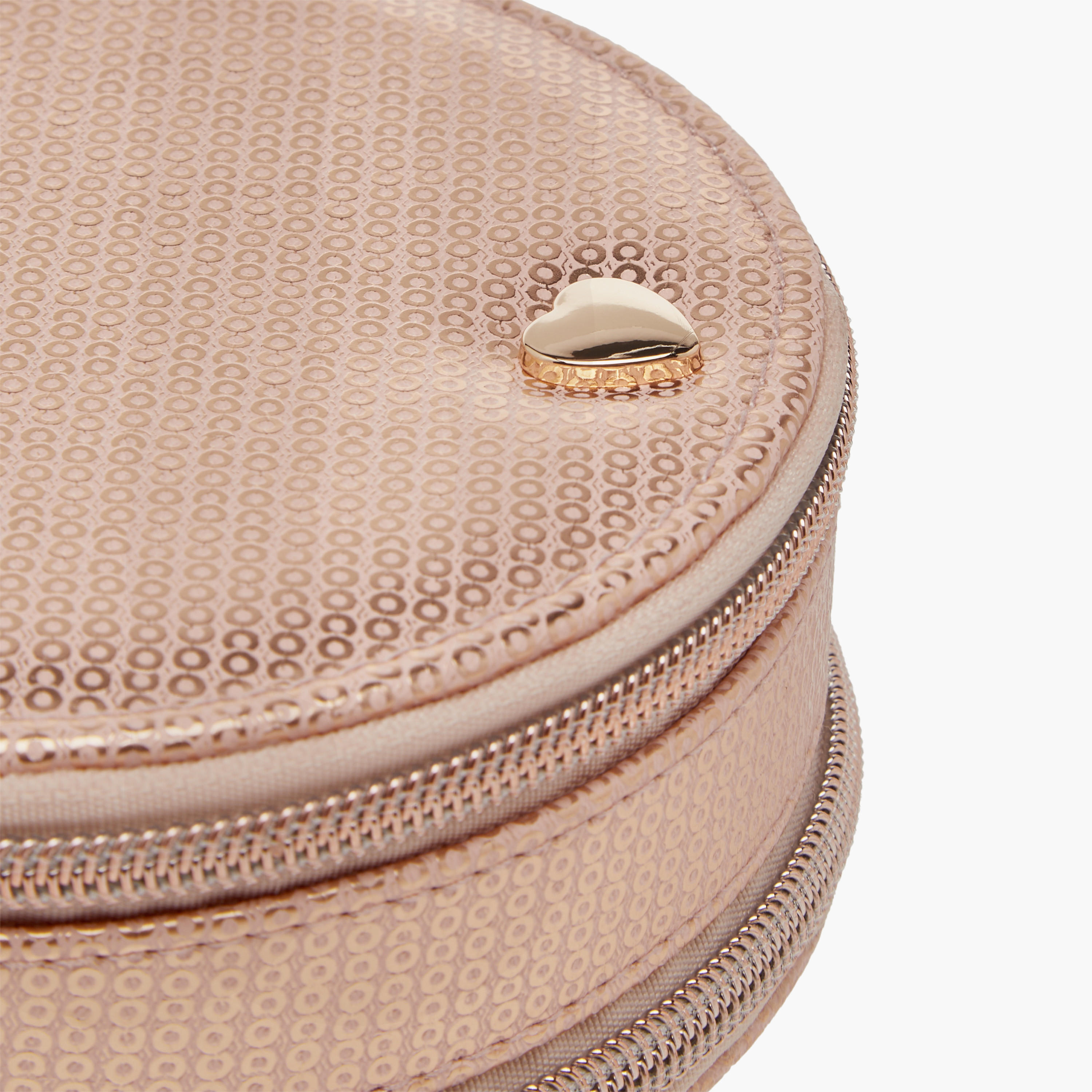Textured Jewellery Box with Zip Closure - 11X5.5X11-women-watchesandjewellery-jewellery-storage-image-3