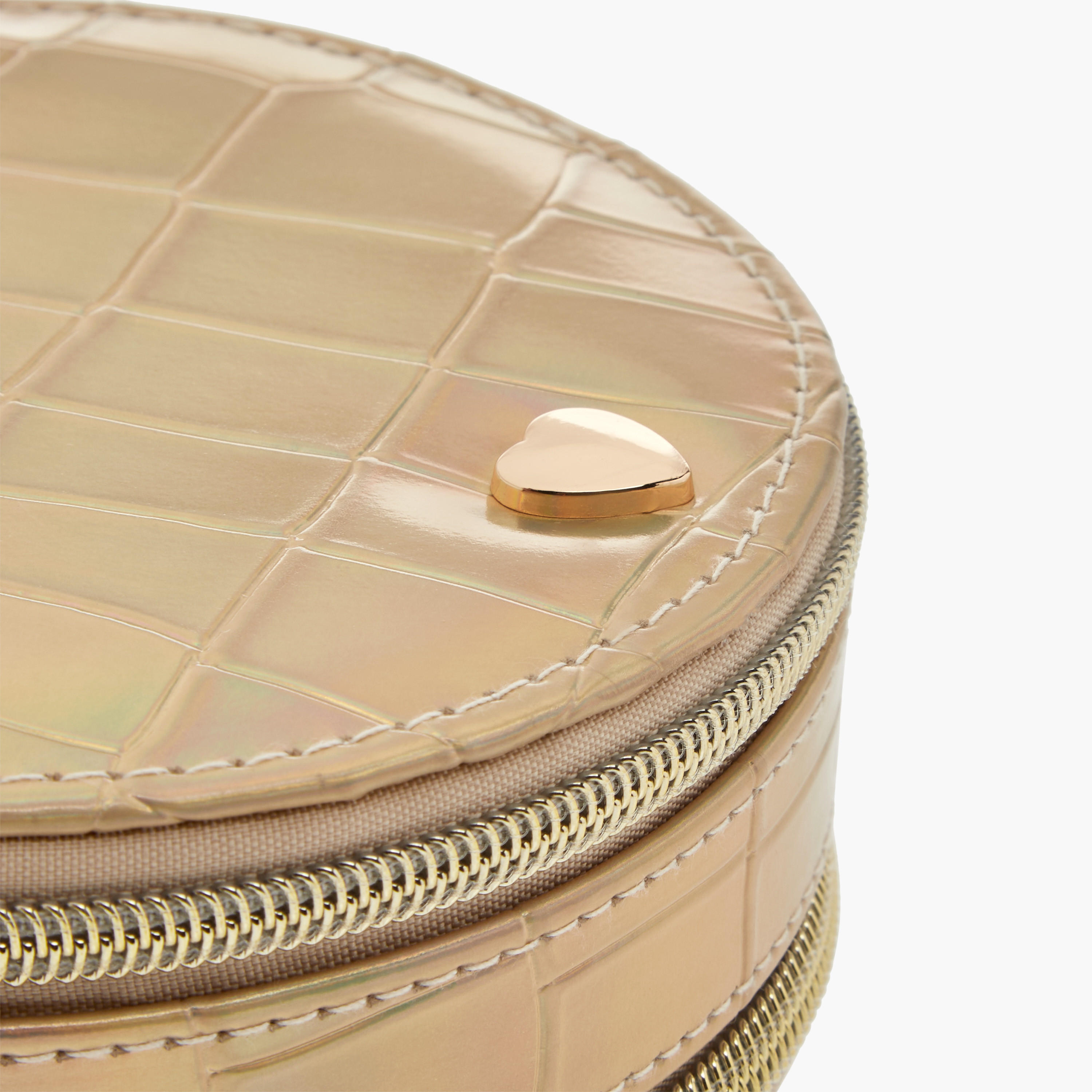Textured Jewellery Organiser with Zip Closure - 11x6x11 cms-women-watchesandjewellery-jewellery-storage-image-3