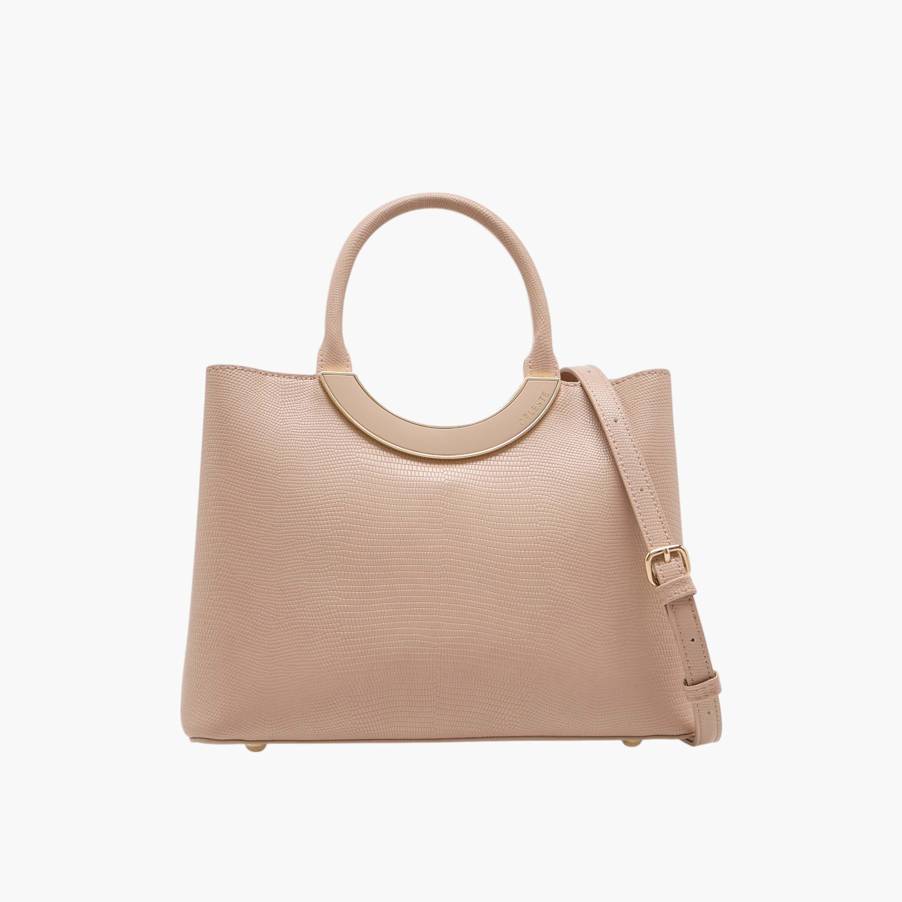 شنطة توتي بارزة الملمس بحزام قابل للفصل وسحاب إغلاق من سيليست-women-bagsandwallets-handbags-image-1