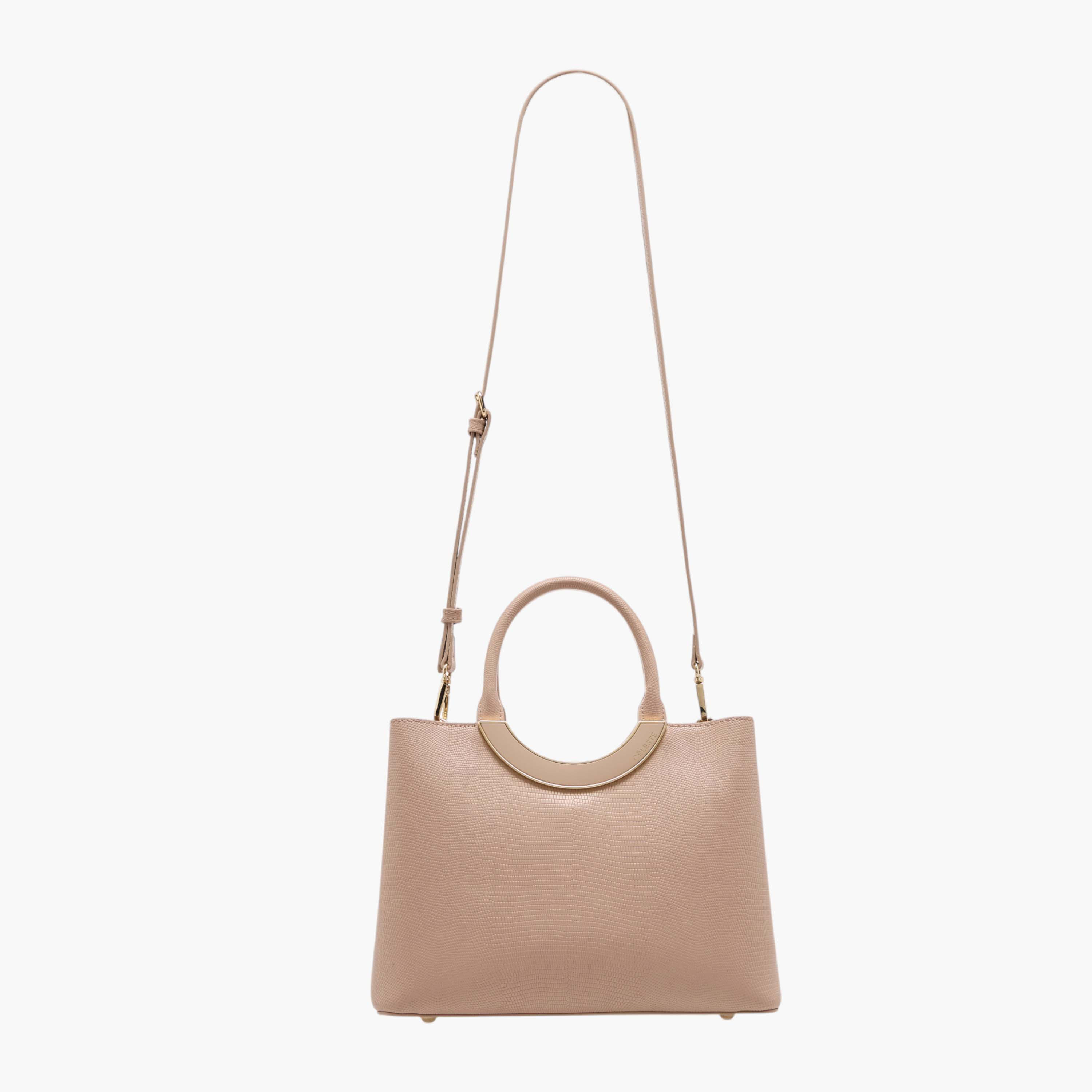 شنطة توتي بارزة الملمس بحزام قابل للفصل وسحاب إغلاق من سيليست-women-bagsandwallets-handbags-image-2