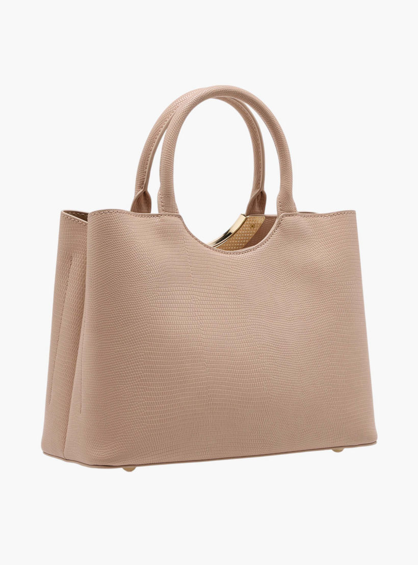 شنطة توتي بارزة الملمس بحزام قابل للفصل وسحاب إغلاق من سيليست-women-bagsandwallets-handbags-image-3