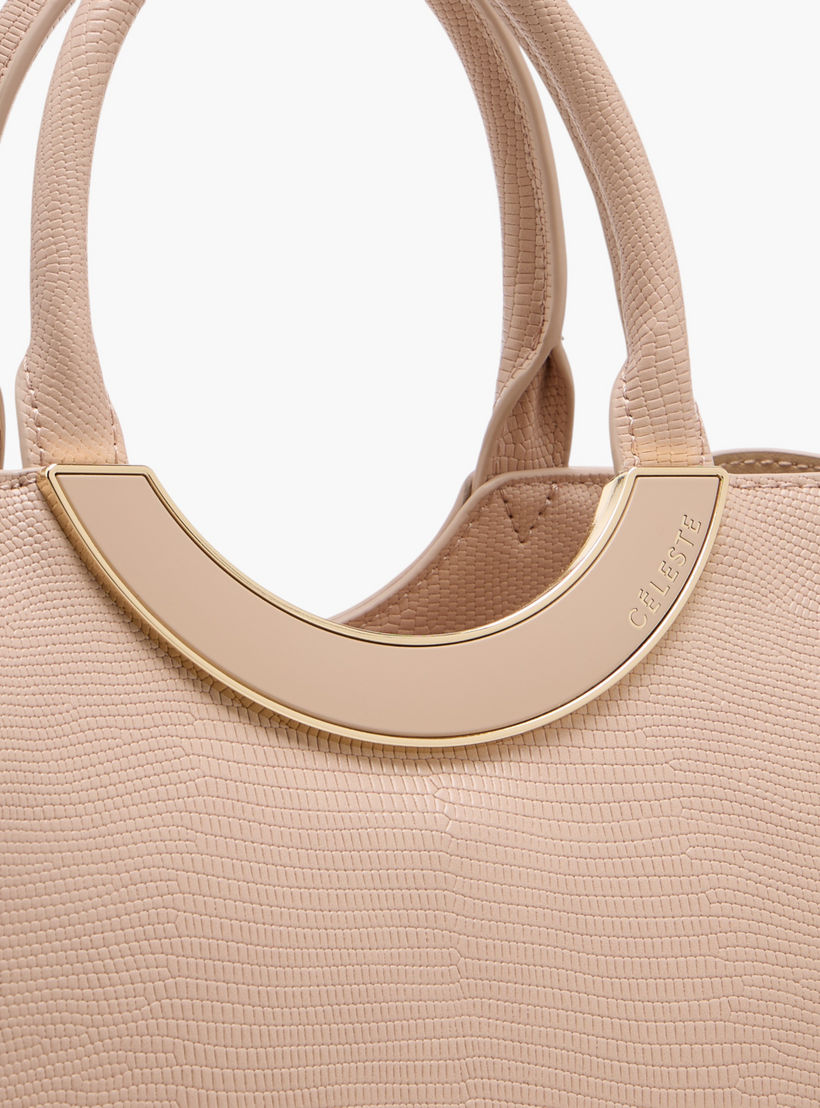 شنطة توتي بارزة الملمس بحزام قابل للفصل وسحاب إغلاق من سيليست-women-bagsandwallets-handbags-image-4