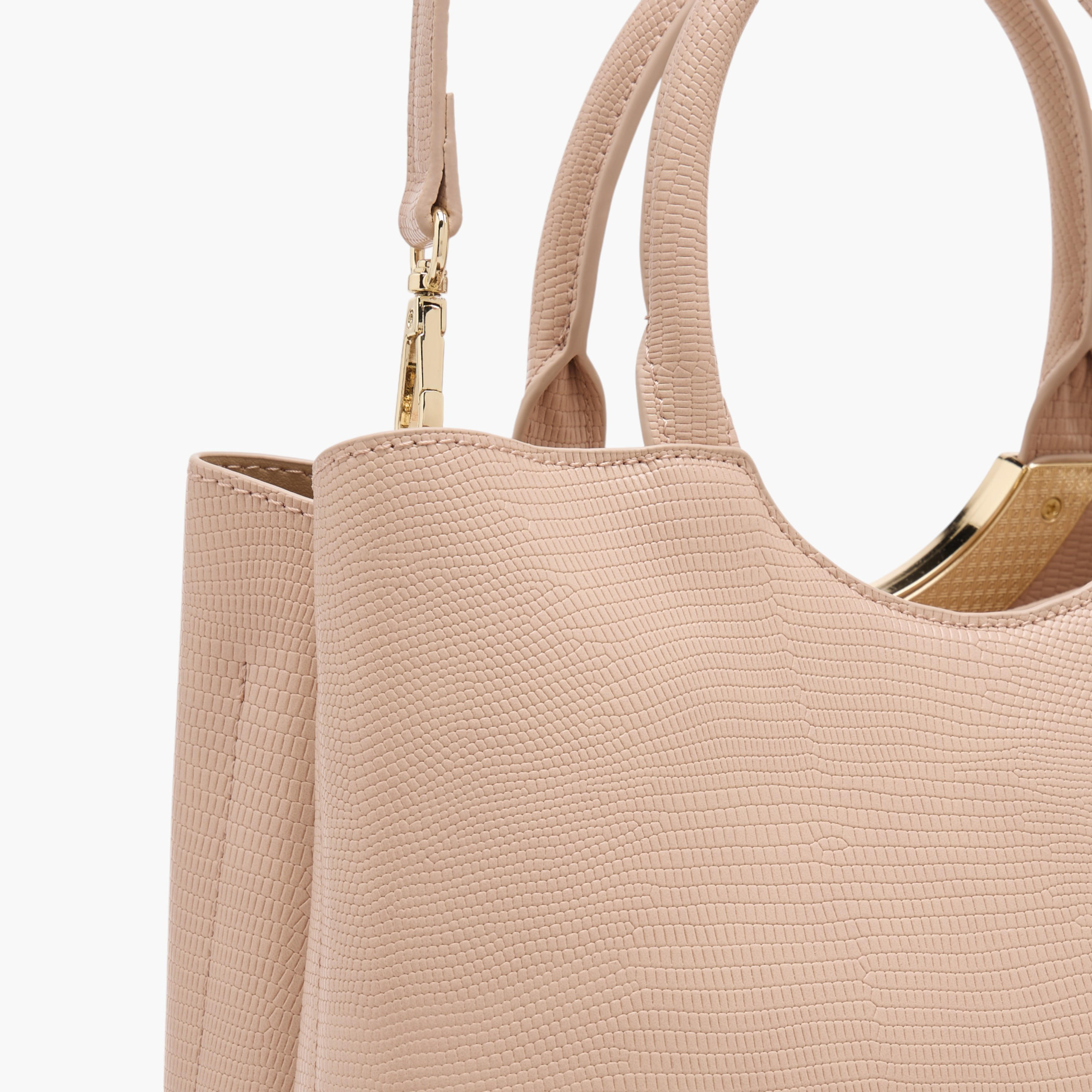 شنطة توتي بارزة الملمس بحزام قابل للفصل وسحاب إغلاق من سيليست-women-bagsandwallets-handbags-image-5