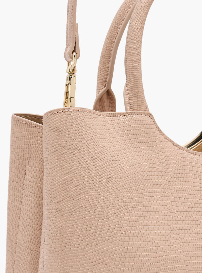 شنطة توتي بارزة الملمس بحزام قابل للفصل وسحاب إغلاق من سيليست-women-bagsandwallets-handbags-image-5