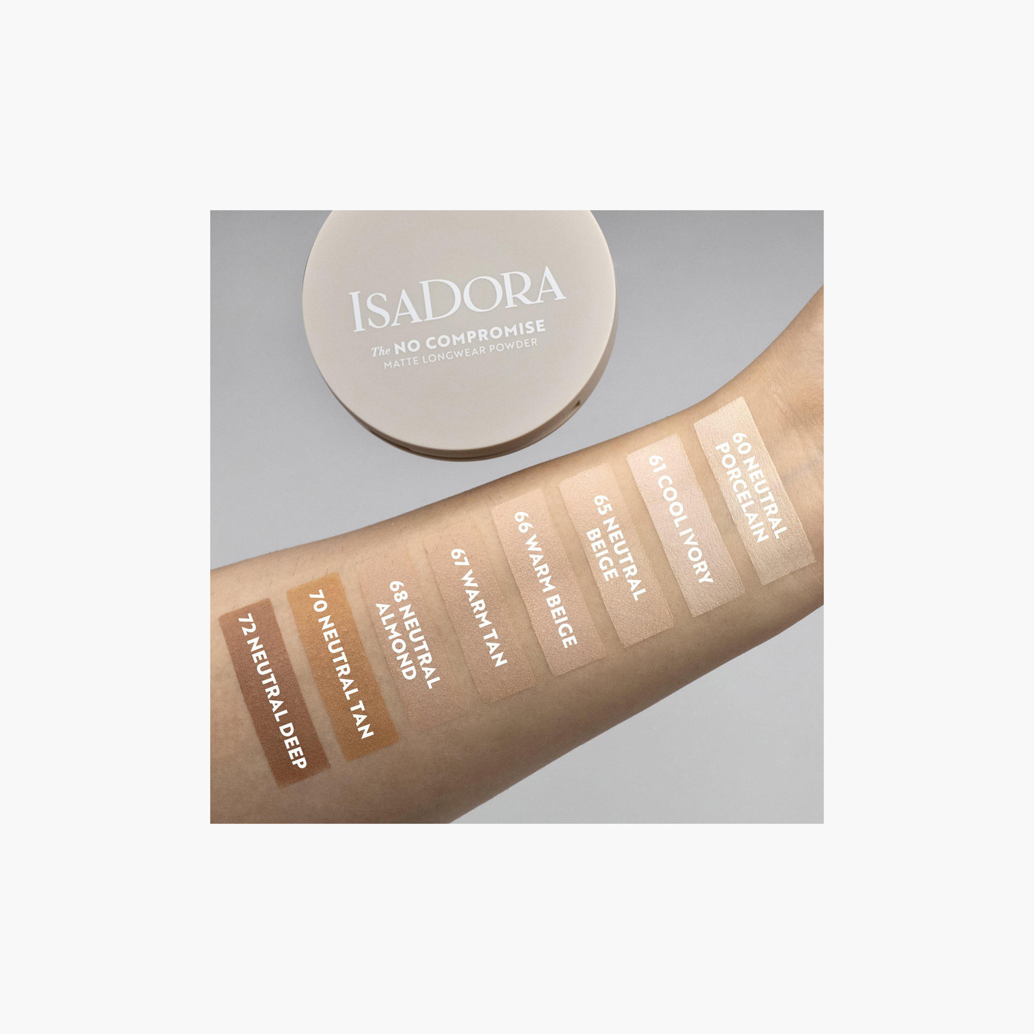 بودرة مضغوطة مطفية طويلة الأمد ذا نو كومبروميز من إيزادورا - 7 جرام-beautyandpersonalcare-makeup-face-facepowders-image-23