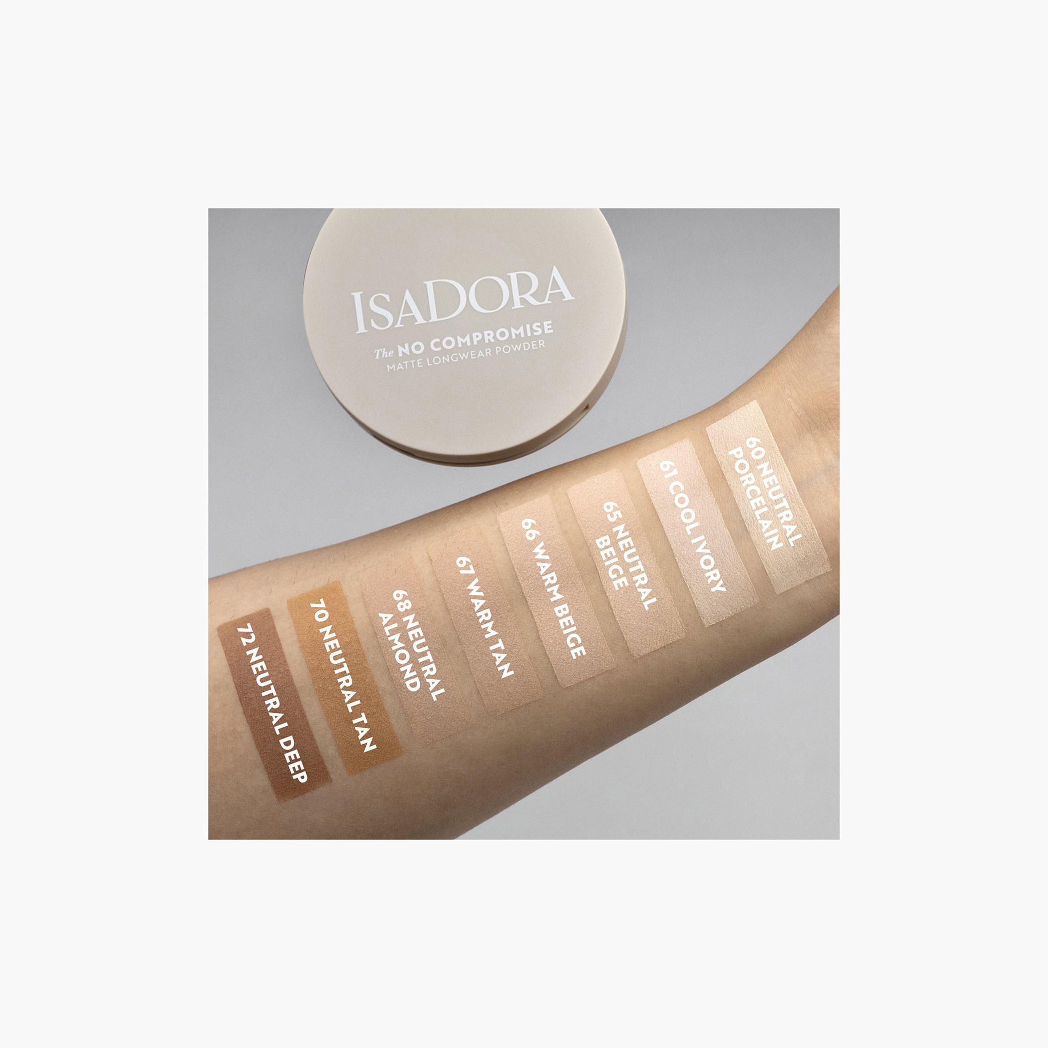 بودرة مضغوطة مطفية طويلة الأمد ذا نو كومبروميز من إيزادورا - 7 جرام-beautyandpersonalcare-makeup-face-facepowders-image-31