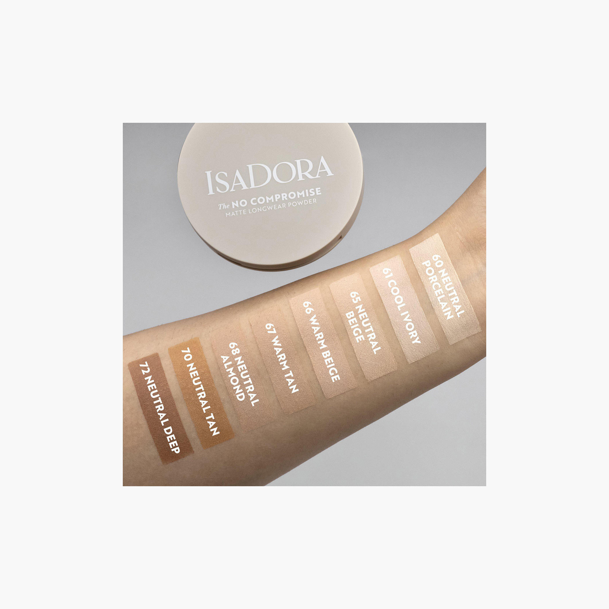 بودرة مضغوطة مطفية طويلة الأمد ذا نو كومبروميز من إيزادورا - 7 جرام-beautyandpersonalcare-makeup-face-facepowders-image-39