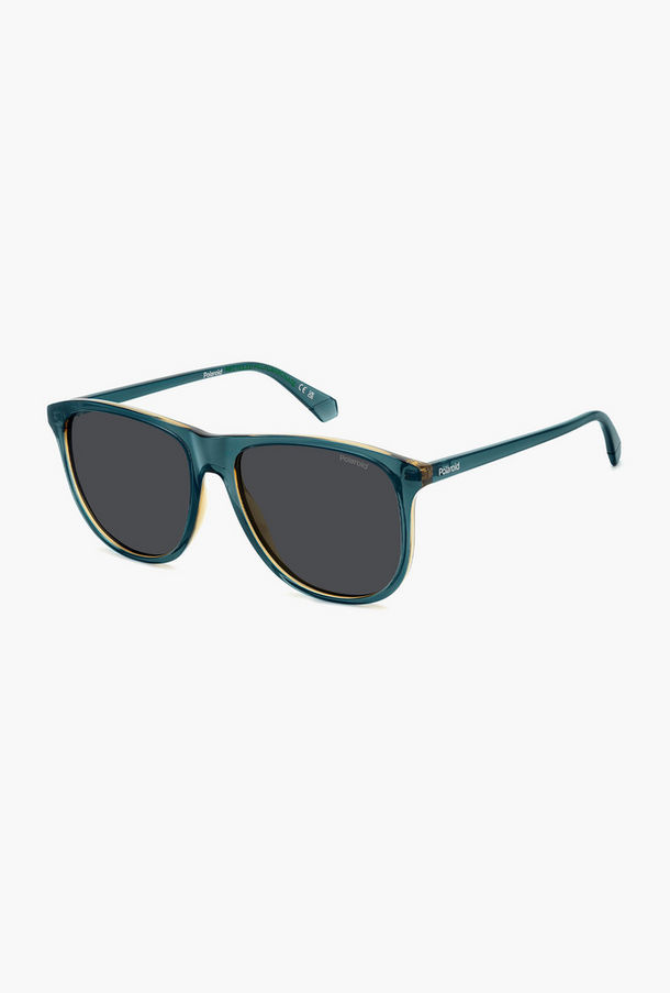 Polaroid Men's Polarized 58 MM Grey Rectangle Sunglasses-men-sunglasses-image-1