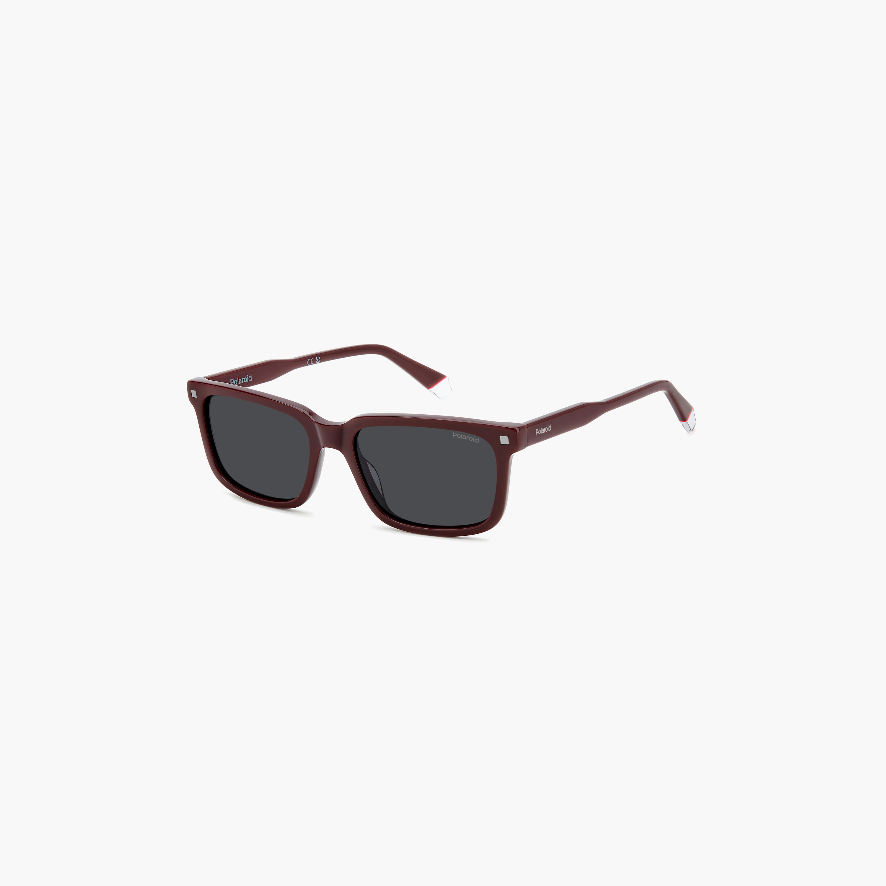 Polaroid Men's Polarized 55 MM Grey Rectangle Sunglasses-men-sunglasses-image-1