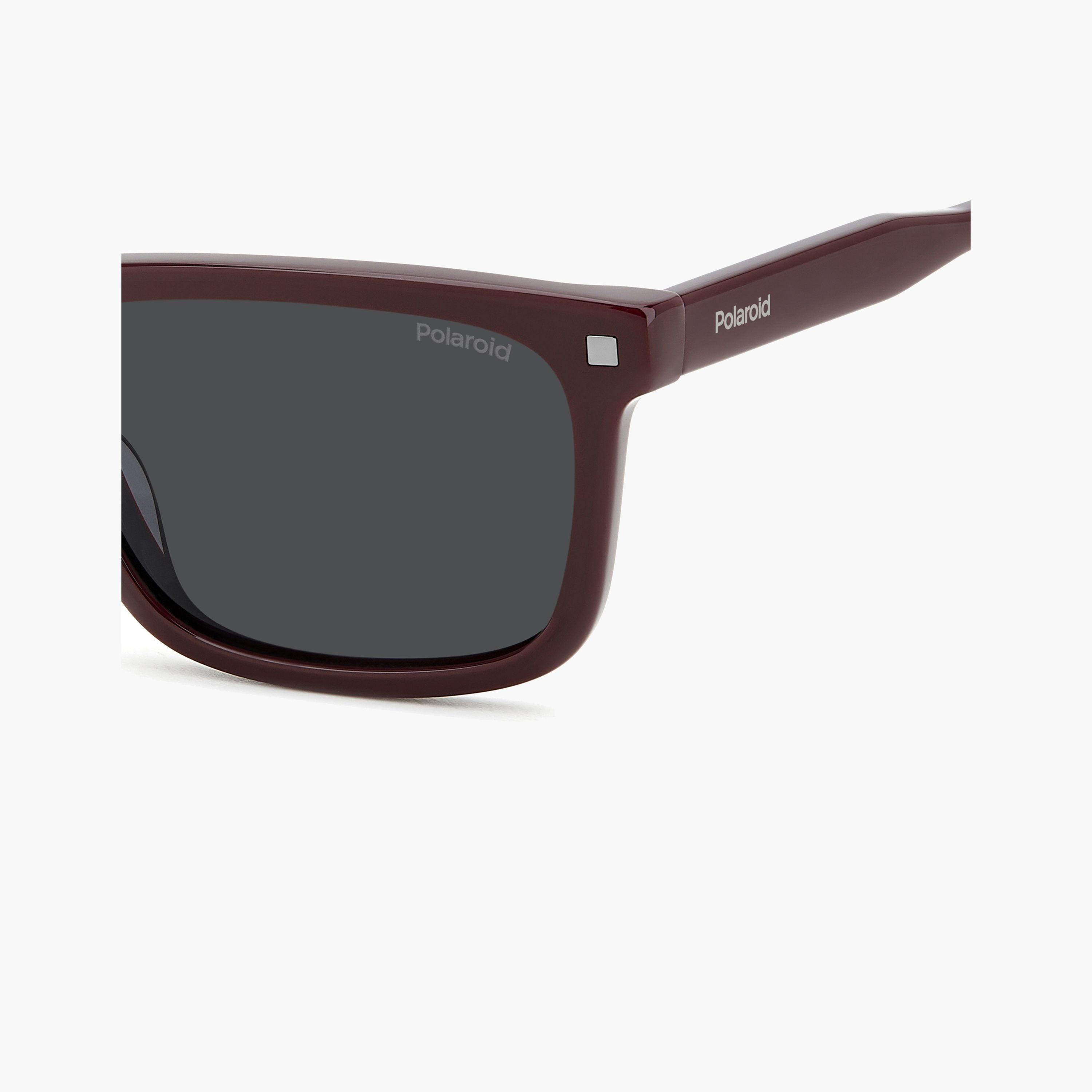 Polaroid Men's Polarized 55 MM Grey Rectangle Sunglasses-men-sunglasses-image-4