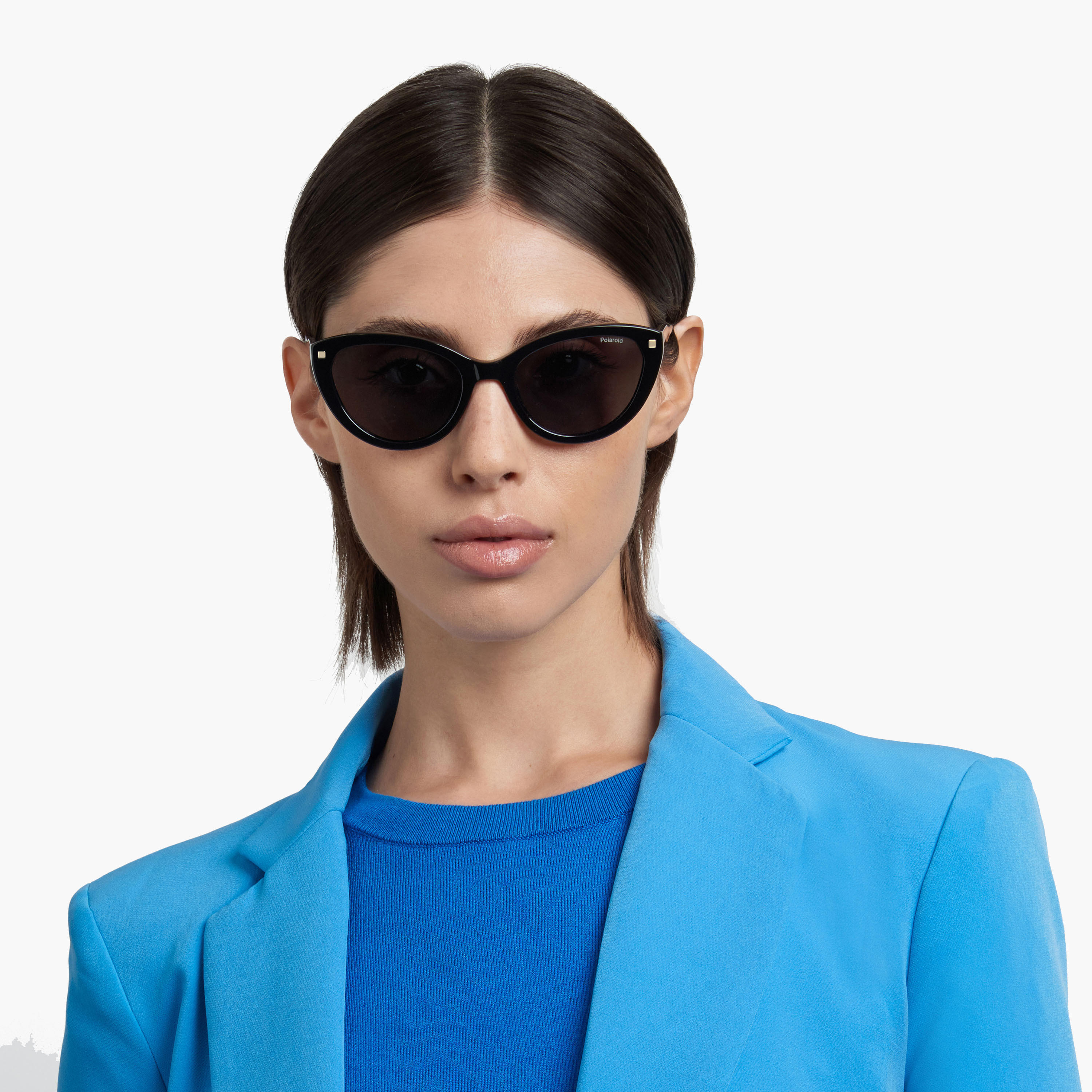 بولاريود-   نظارات شمسية نسائية مستقطبة 54 مم على شكل عين قطة رمادية-men-sunglasses-image-7