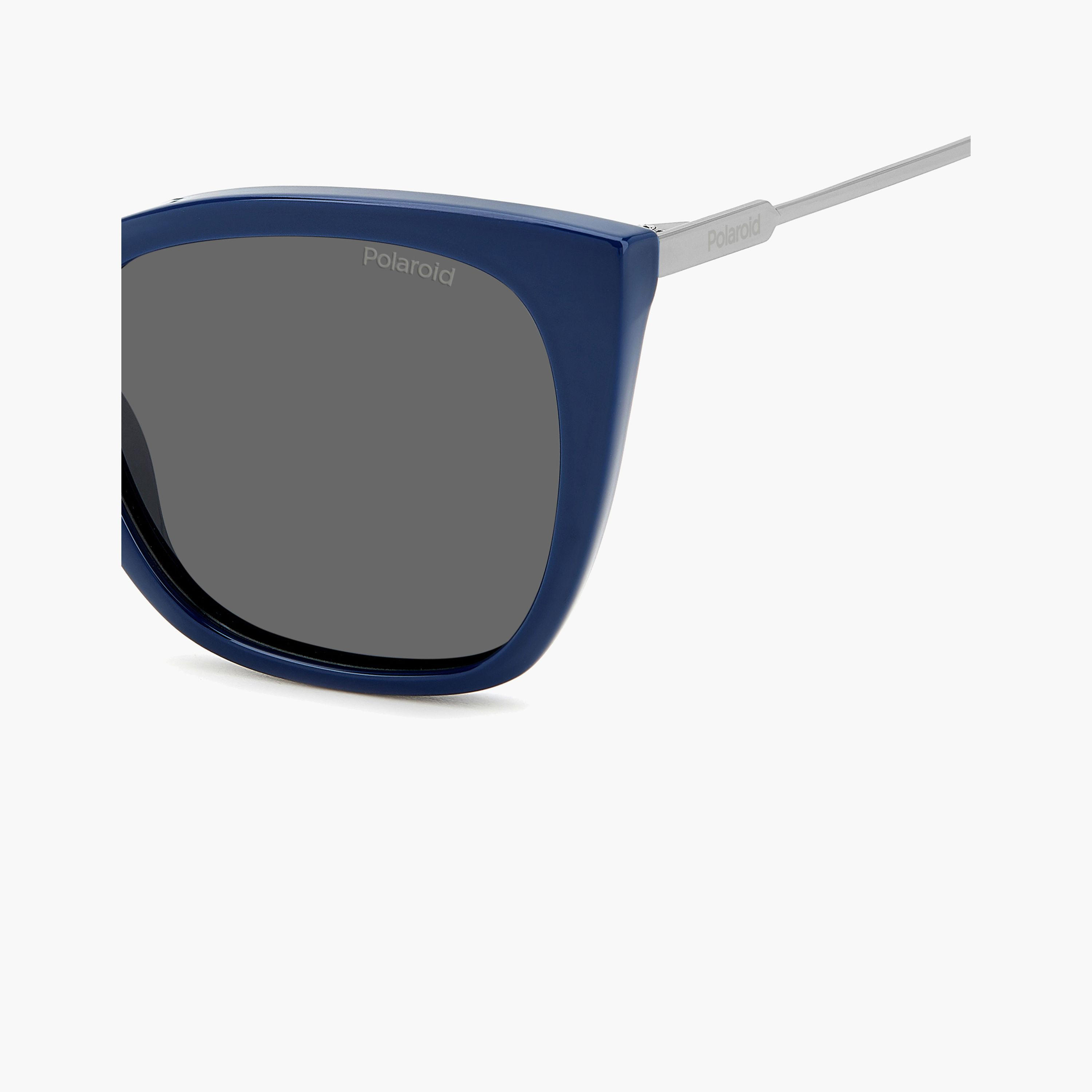 Polaroid Women's Polarized 52 MM Grey Rectangle Sunglasses-men-sunglasses-image-4