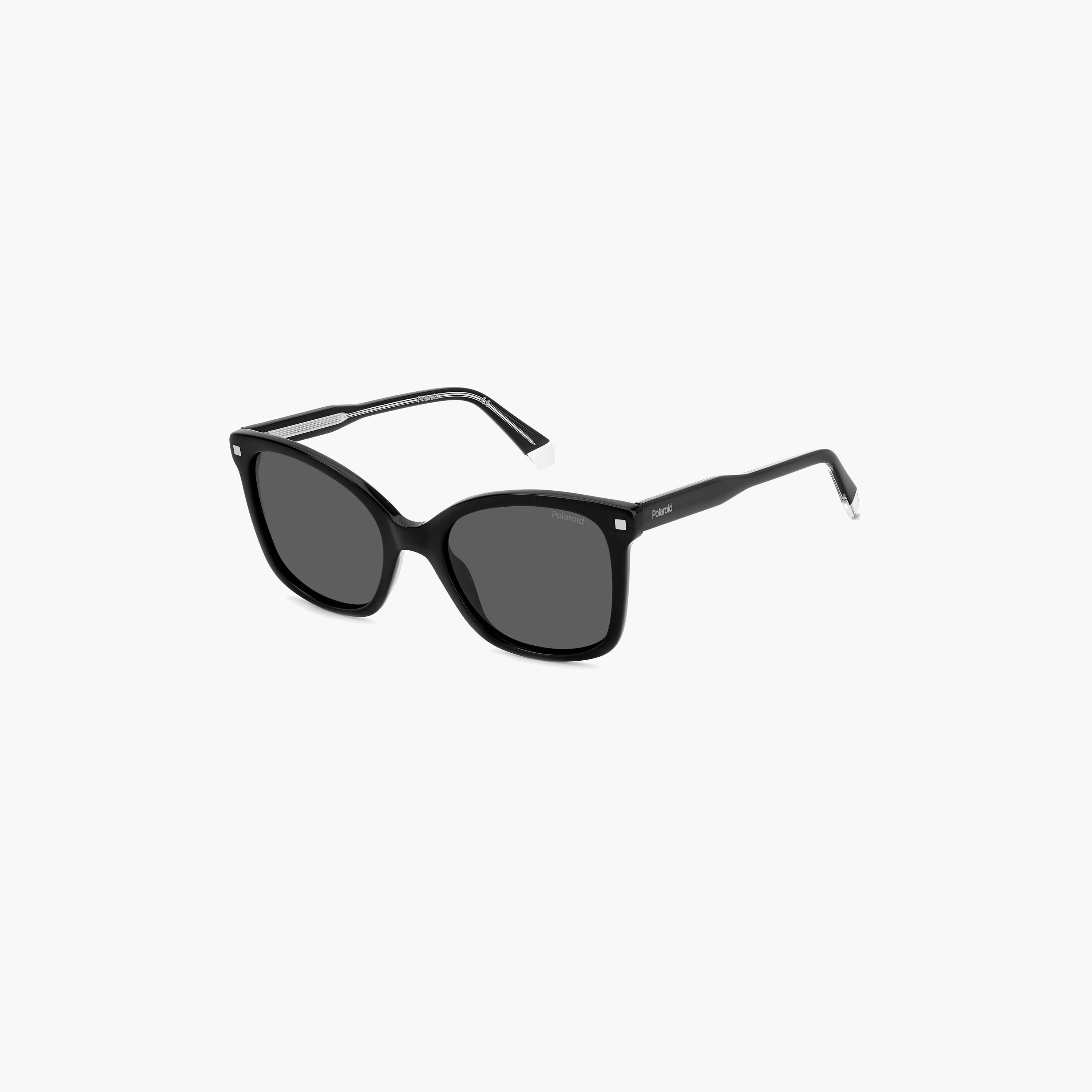 Polaroid Women's Polarized 53 MM Grey Rectangle Sunglasses-men-sunglasses-image-1