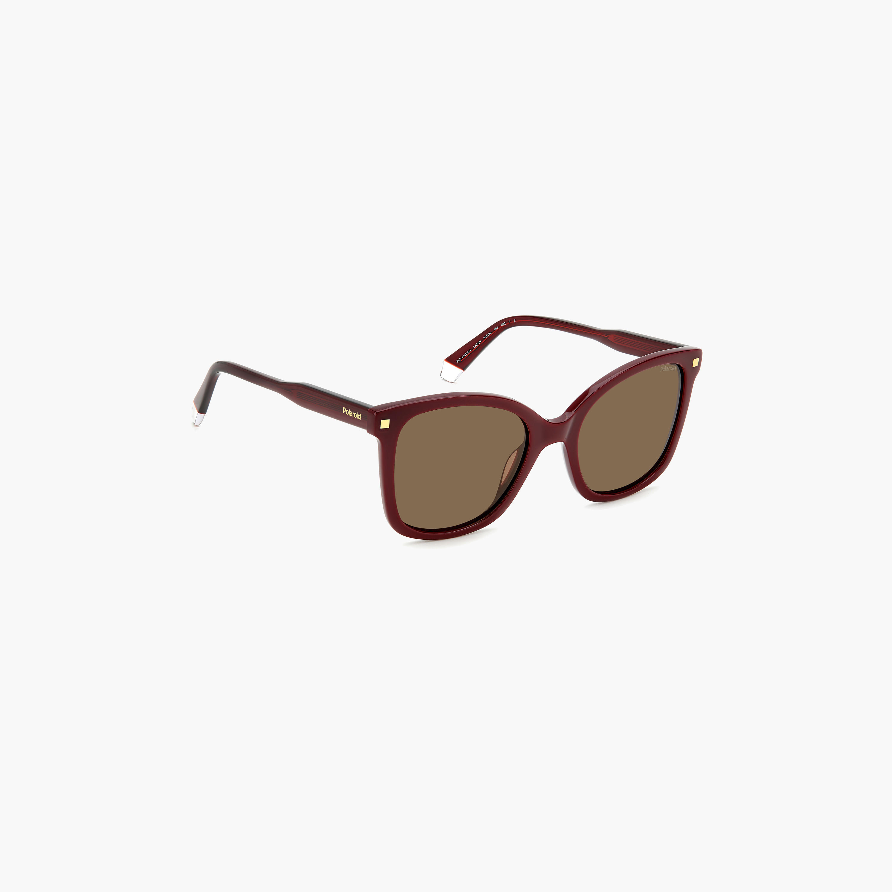 Polaroid Women's Polarized 53 MM Bronze Rectangle Sunglasses-men-sunglasses-image-2