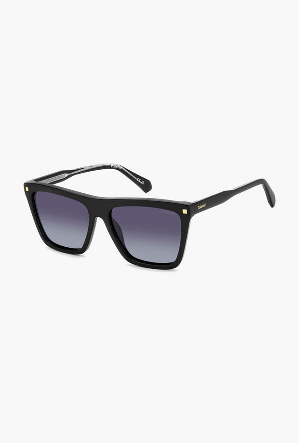 Polaroid Women's Polarized 56 MM Grey Shaded Rectangle Sunglasses-men-sunglasses-image-1