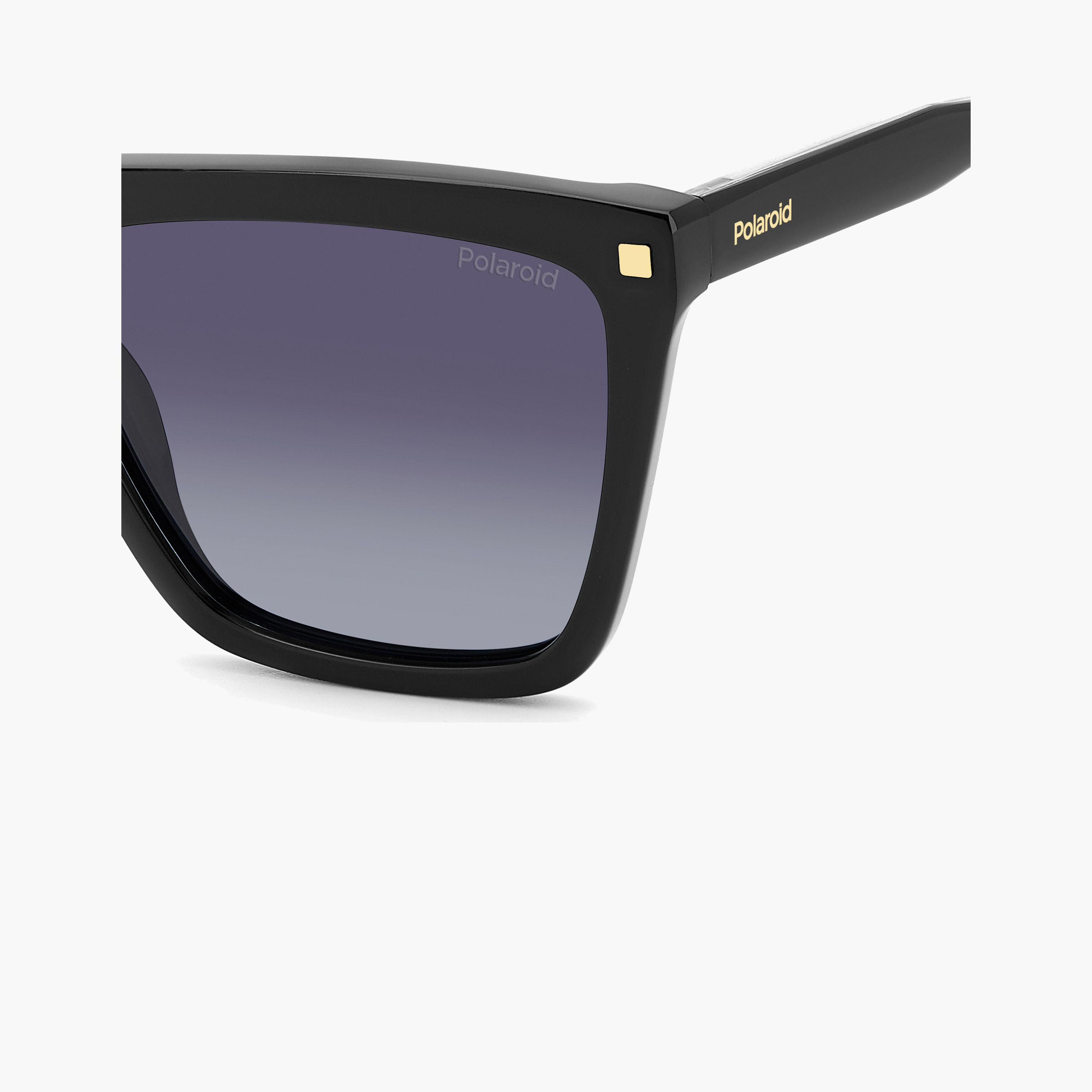 Polaroid Women's Polarized 56 MM Grey Shaded Rectangle Sunglasses-men-sunglasses-image-4