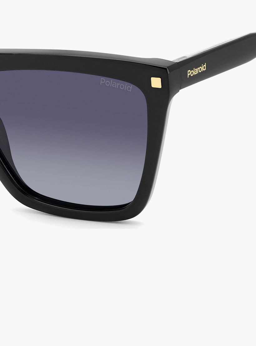 Polaroid Women's Polarized 56 MM Grey Shaded Rectangle Sunglasses-men-sunglasses-image-4