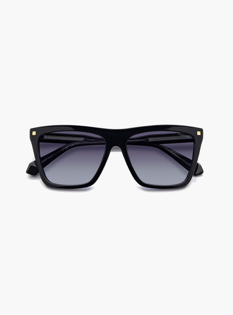 Polaroid Women's Polarized 56 MM Grey Shaded Rectangle Sunglasses-men-sunglasses-image-5