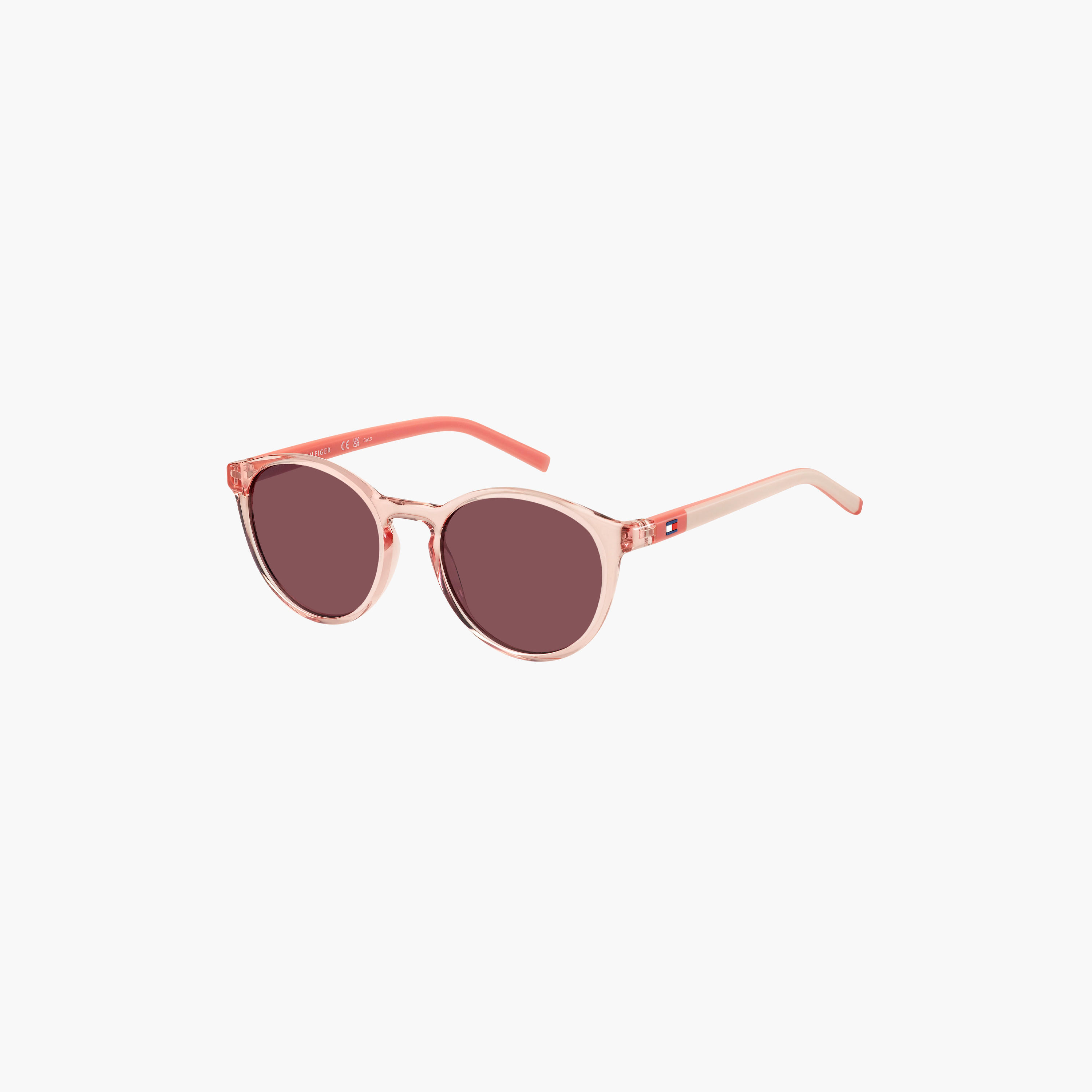 تومي هيلفيغر-   نظارات شمسية هندسية وردية للأطفال مقاس 47 مم-girls-accessories-sunglasses-image-1