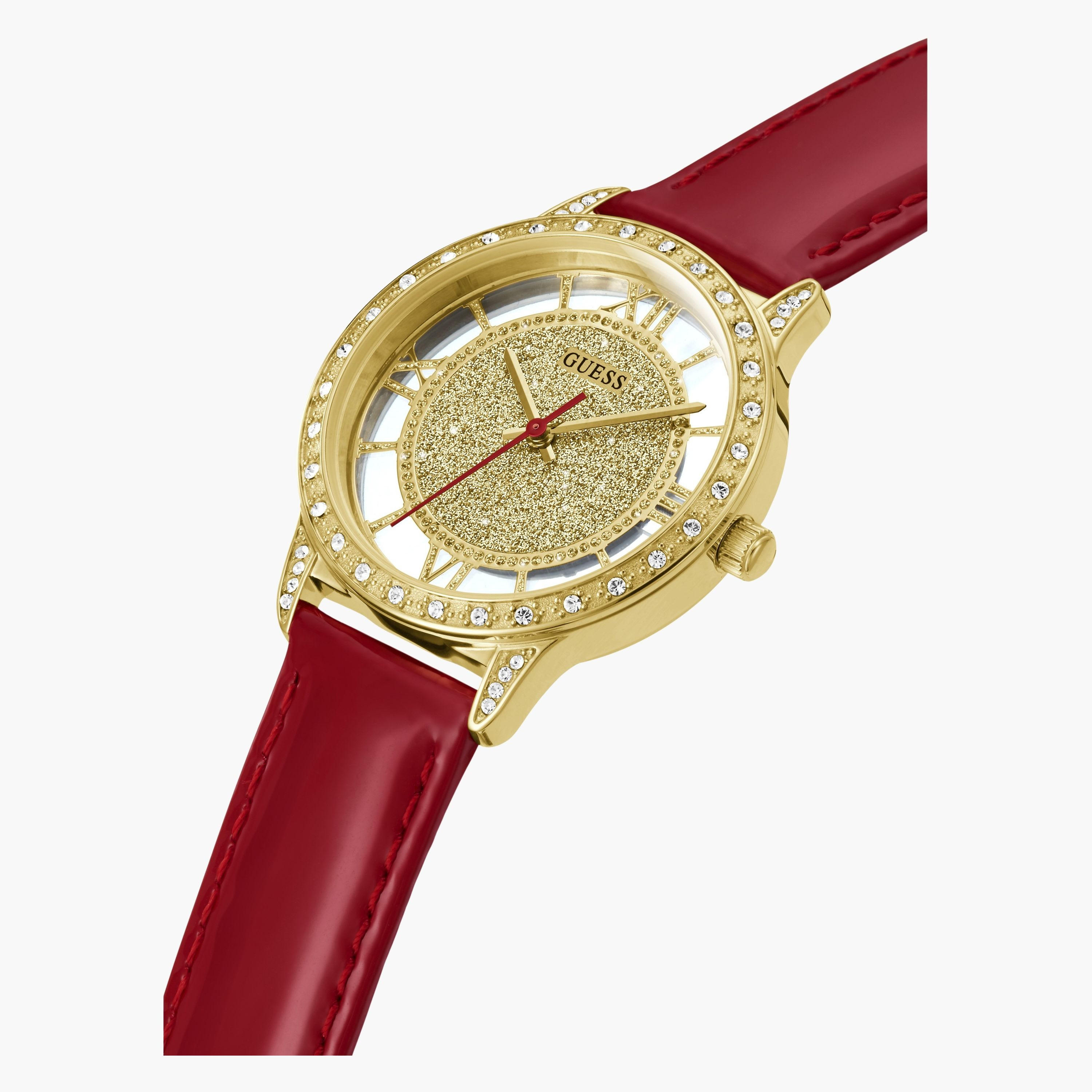غيس-  ساعة للنساء سوار من الجلد عيار 34 ملم لون أحمر | GW0436L1-women-watchesandjewellery-watches-image-4
