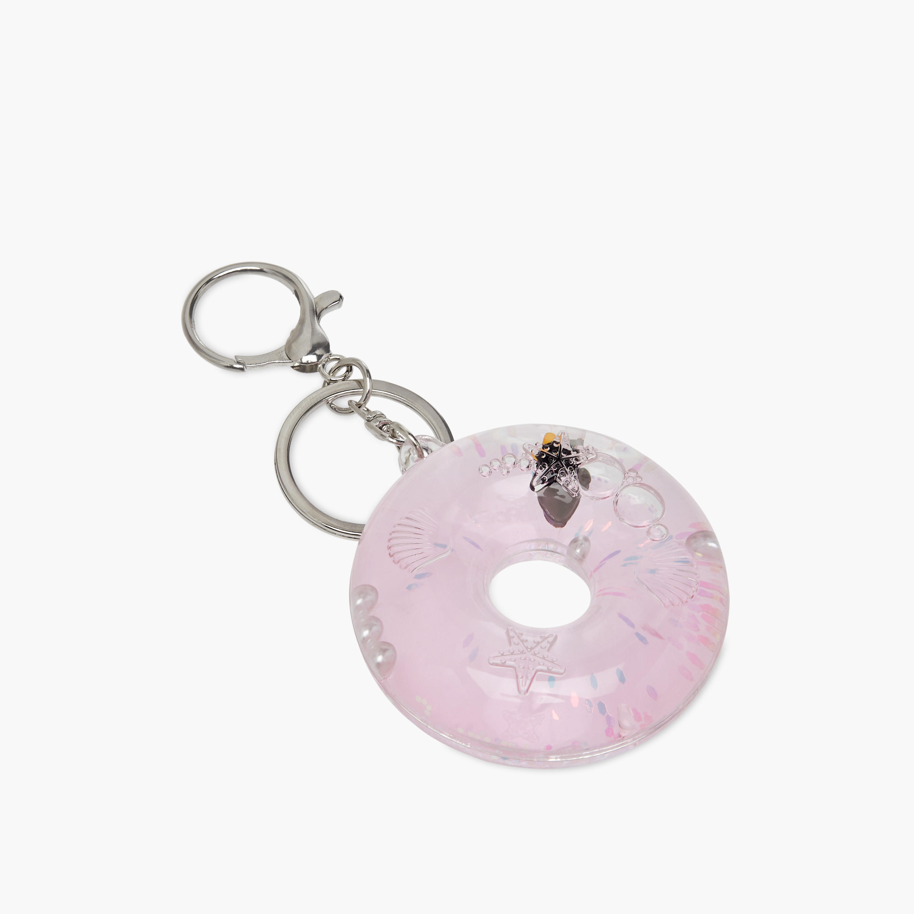 Penguin Liquid Charm Keyring with Hook-girls-accessories-keyringsandbagcharms-image-2