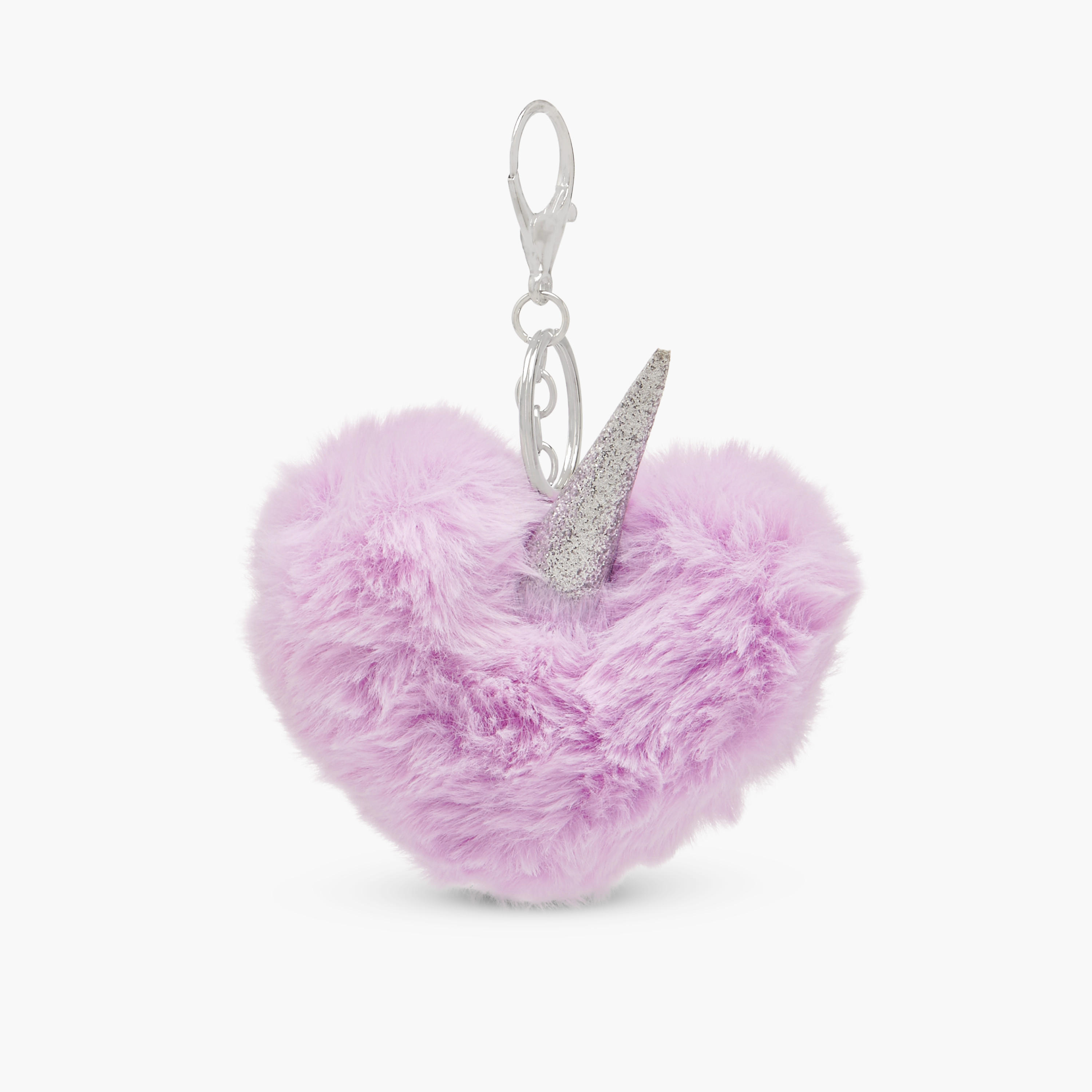 Unicorn Heart Applique Keychain with Hook-girls-accessories-keyringsandbagcharms-image-1