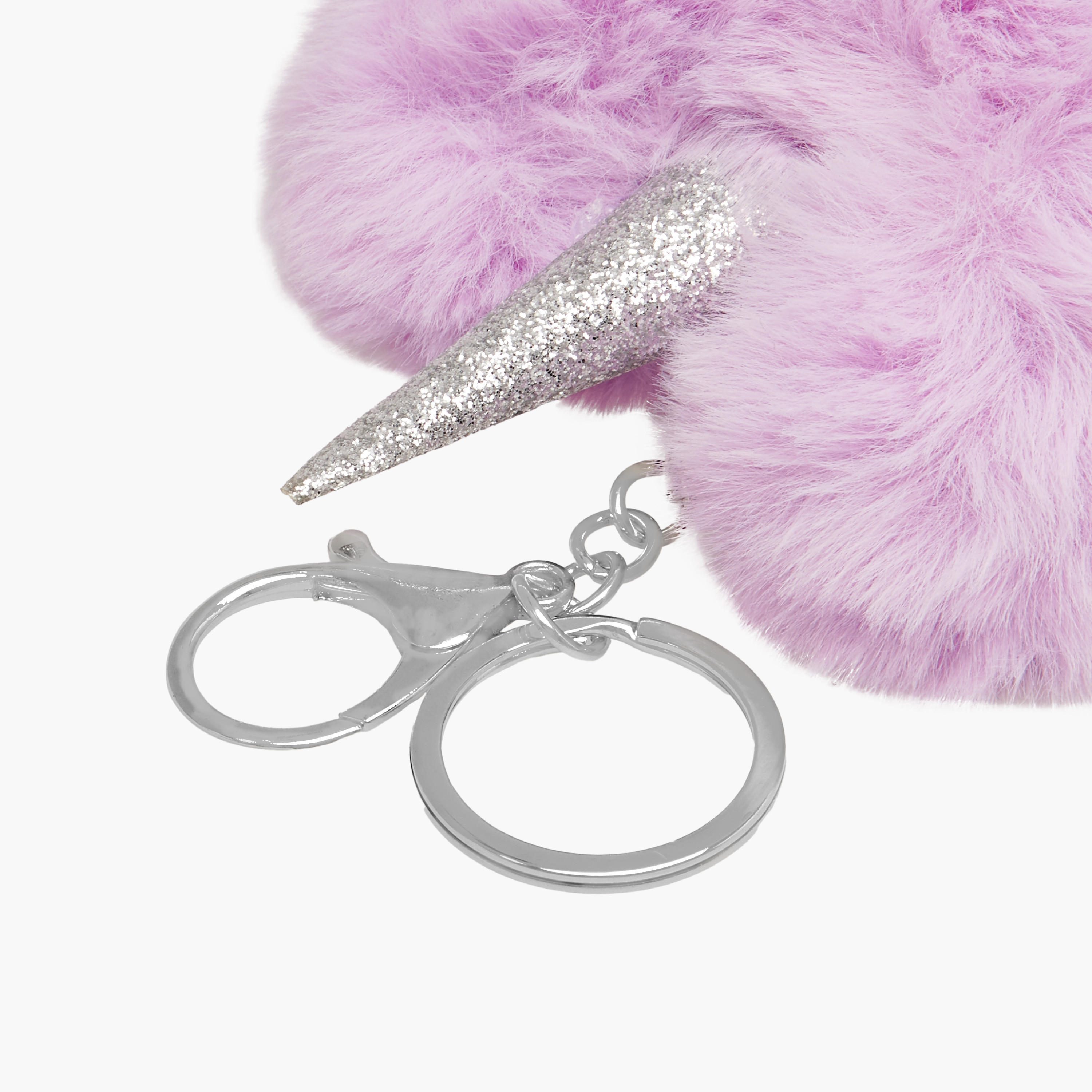 Unicorn Heart Applique Keychain with Hook-girls-accessories-keyringsandbagcharms-image-3