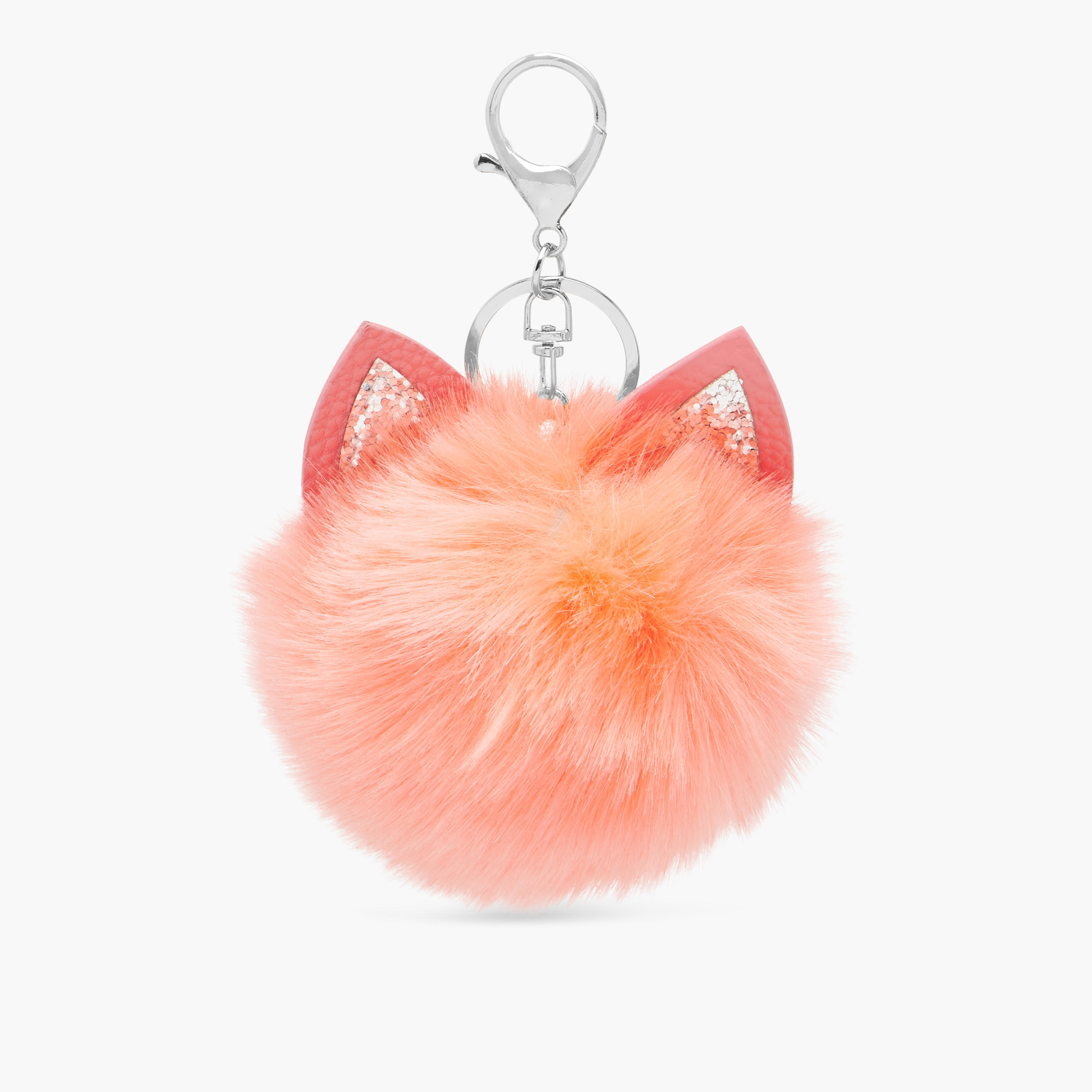 Fluffy Cat Ear Keychain-girls-accessories-keyringsandbagcharms-image-1