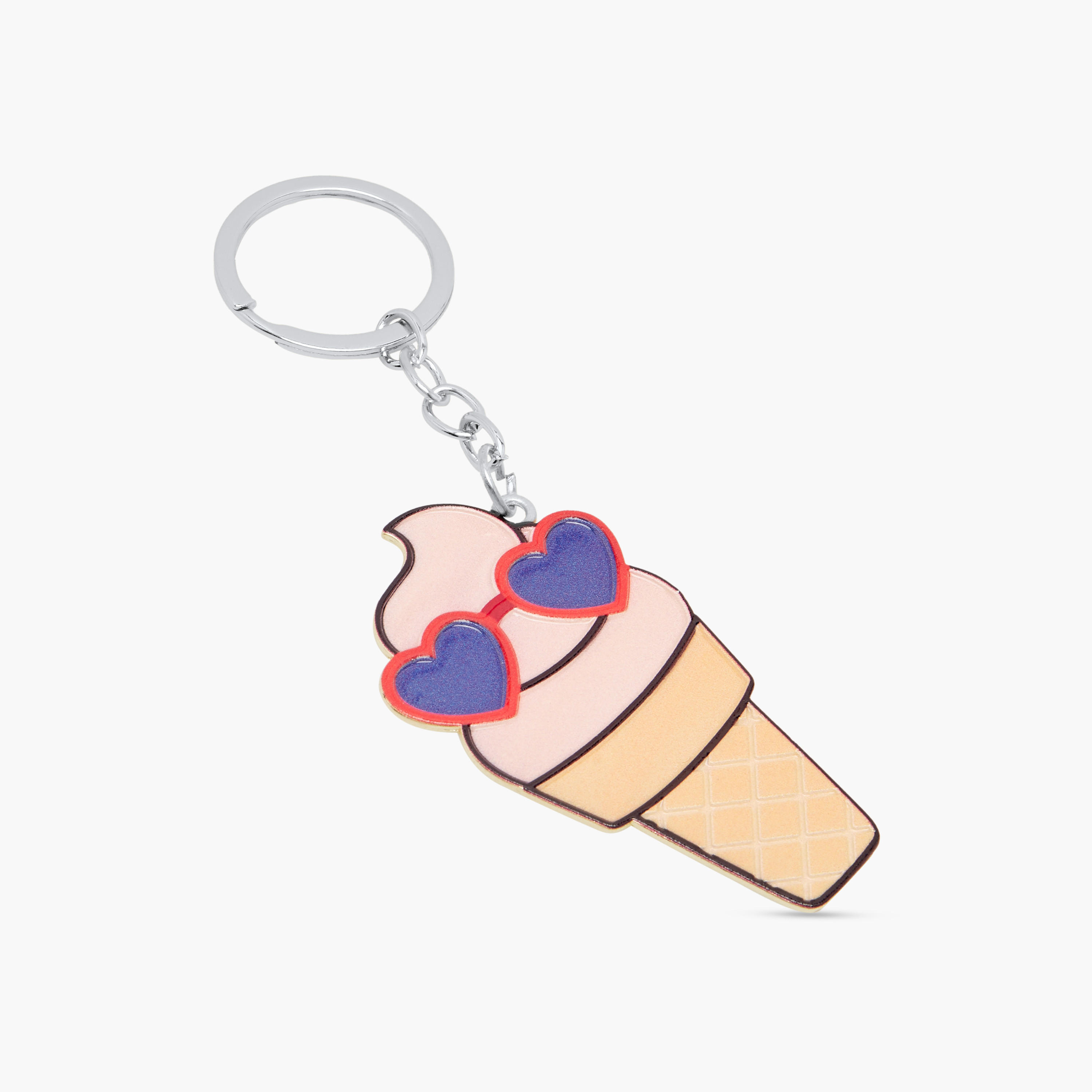 Ice-Cream Applique Keychain with Hook-girls-accessories-keyringsandbagcharms-image-2