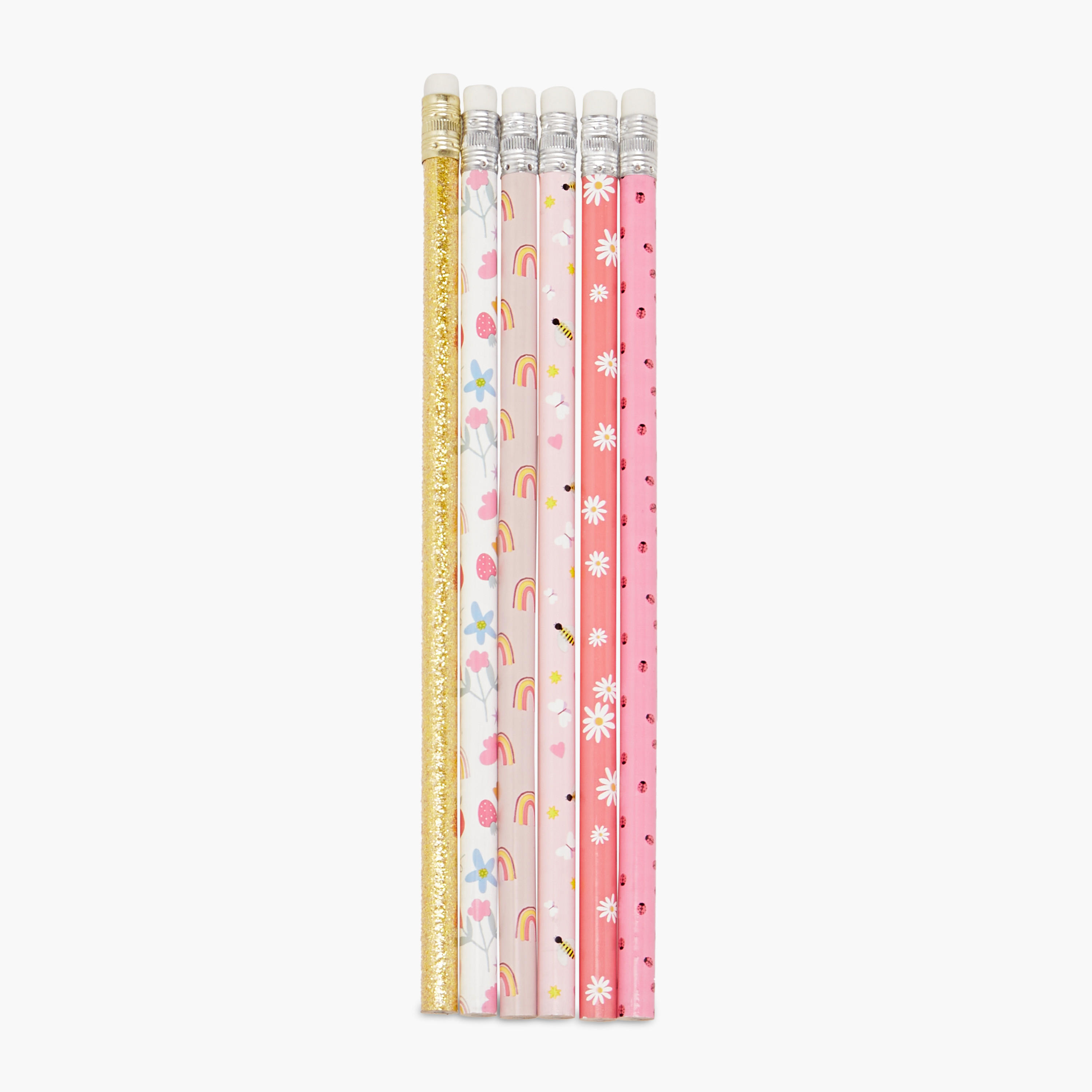Printed 6-Piece HB Pencil Set-school-stationery-pensandpencils-image-2