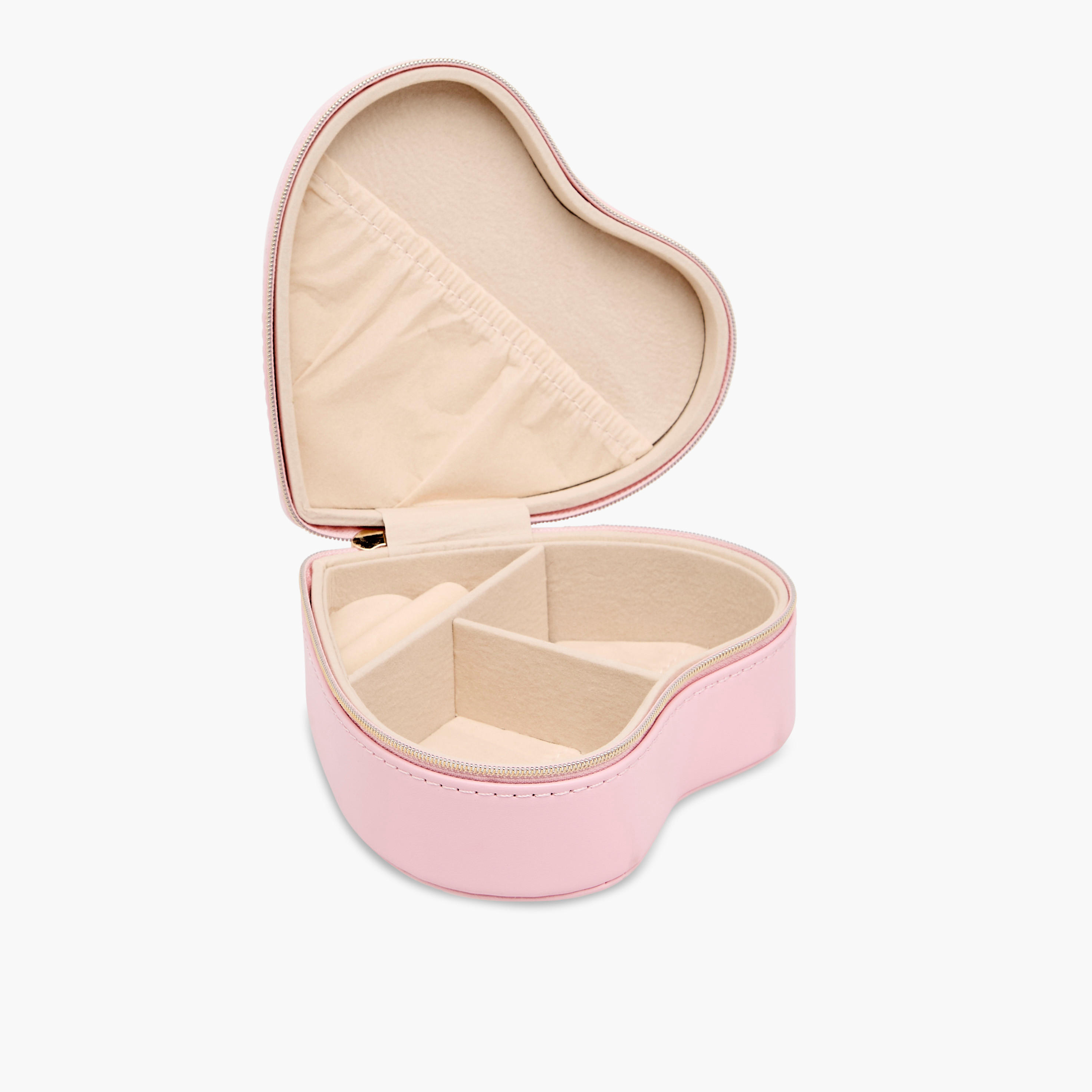 Heart Jewellery Box with Zip Closure - 14x13x6 cms-women-watchesandjewellery-jewellery-storage-image-2