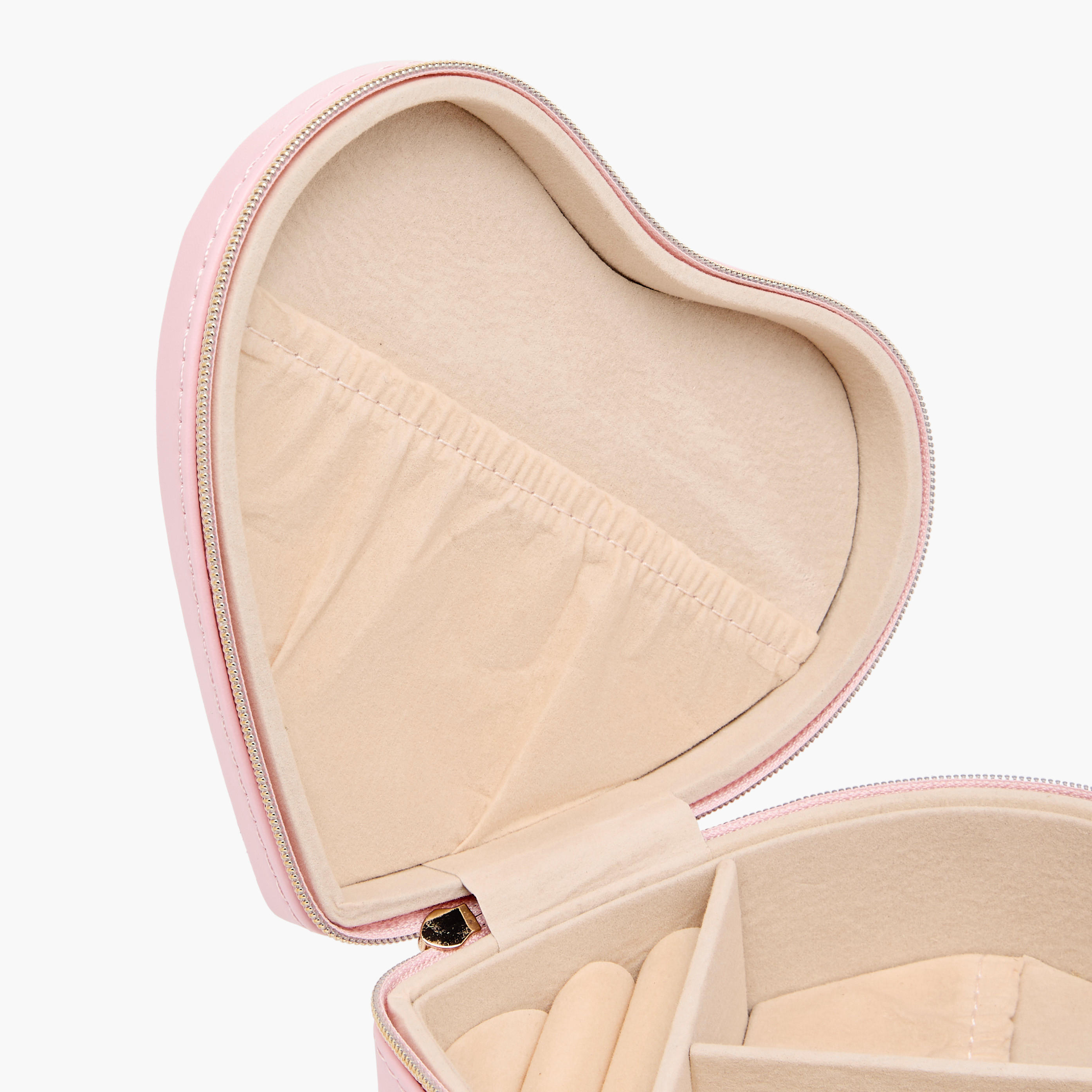 Heart Jewellery Box with Zip Closure - 14x13x6 cms-women-watchesandjewellery-jewellery-storage-image-3