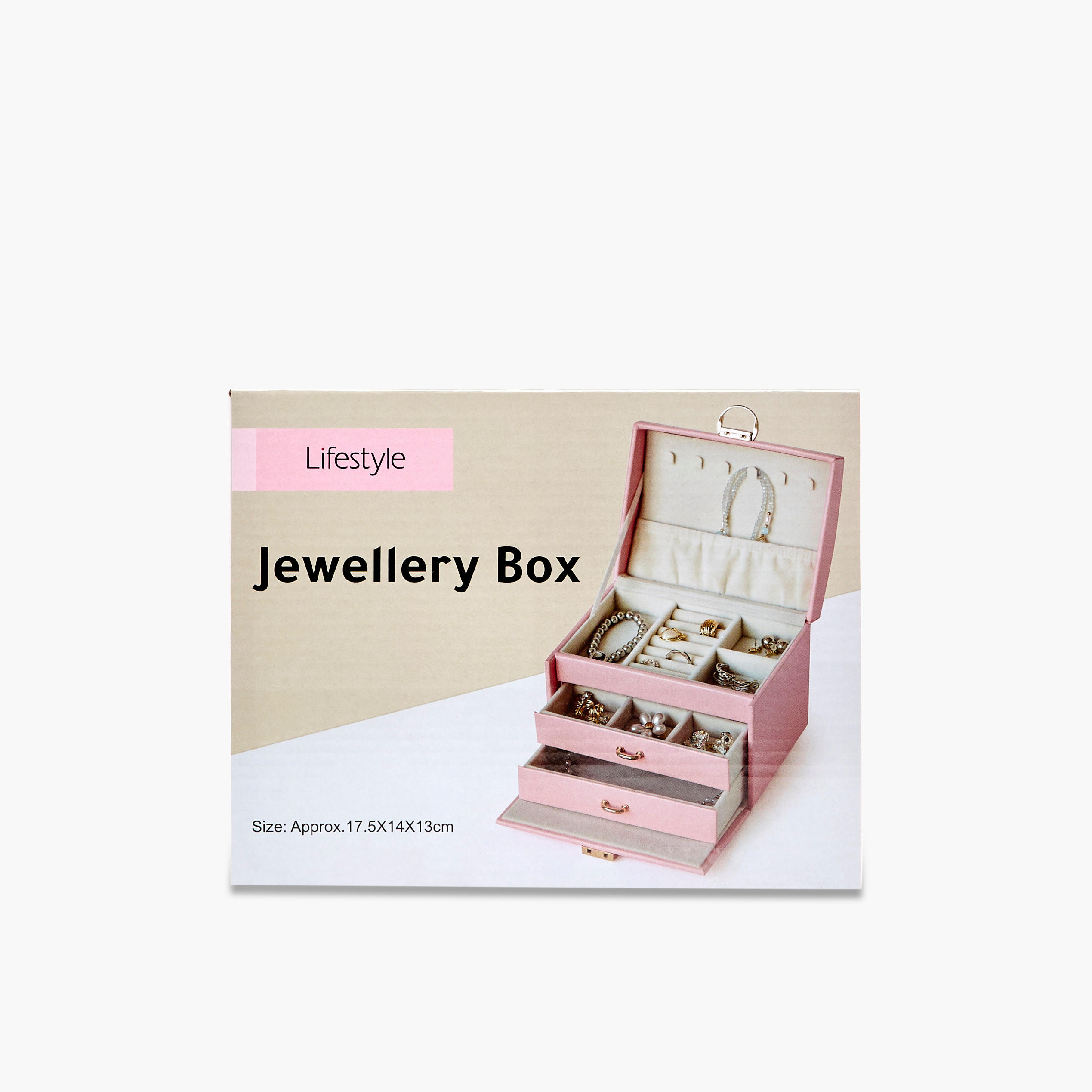 Solid Layered Jewellery Box with Handle - 18x14x13 cms-women-watchesandjewellery-jewellery-storage-image-6