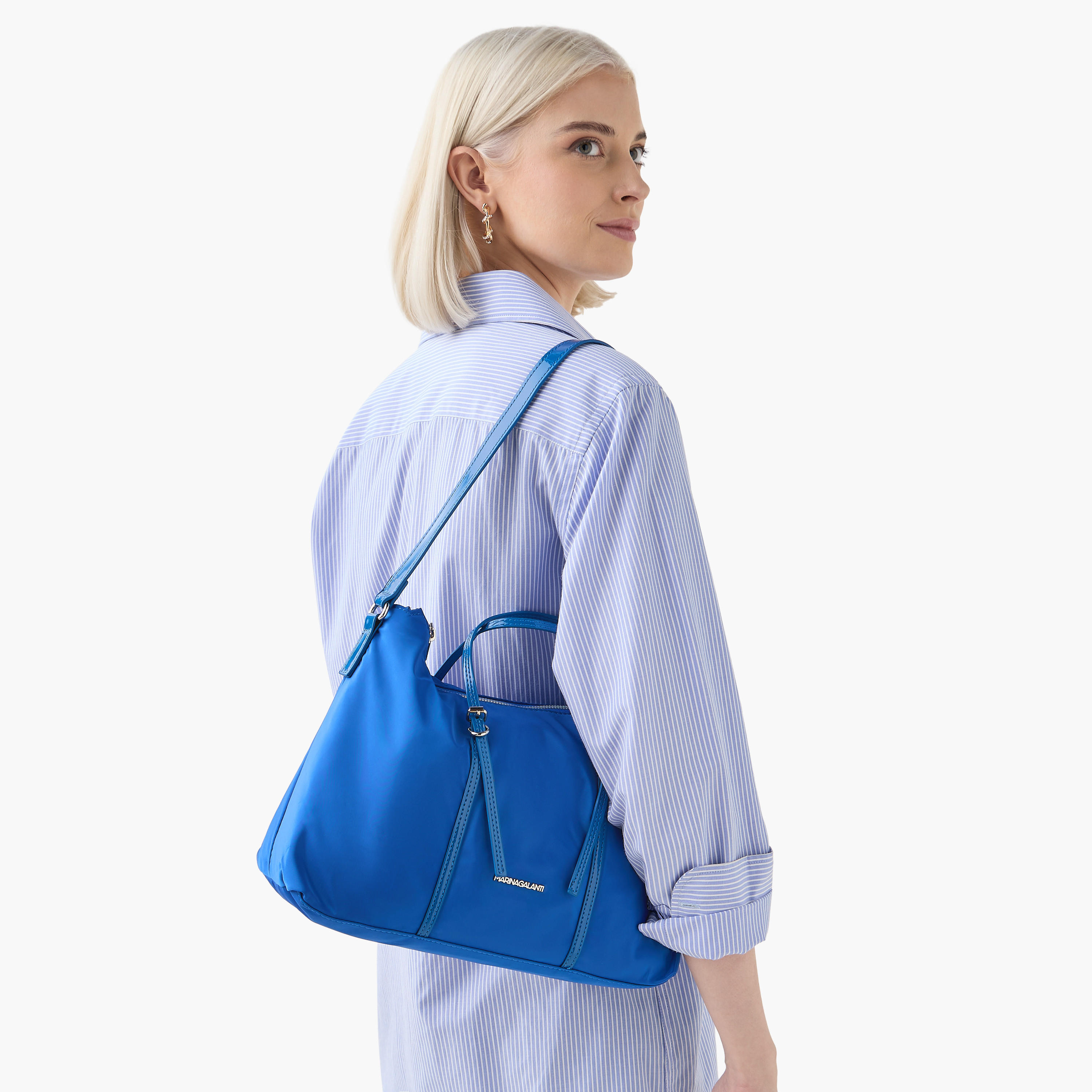 شنطة توتي سادة بمقبض حزام وإغلاق بسحاب من مارينا جالانتي-women-bagsandwallets-handbags-image-2