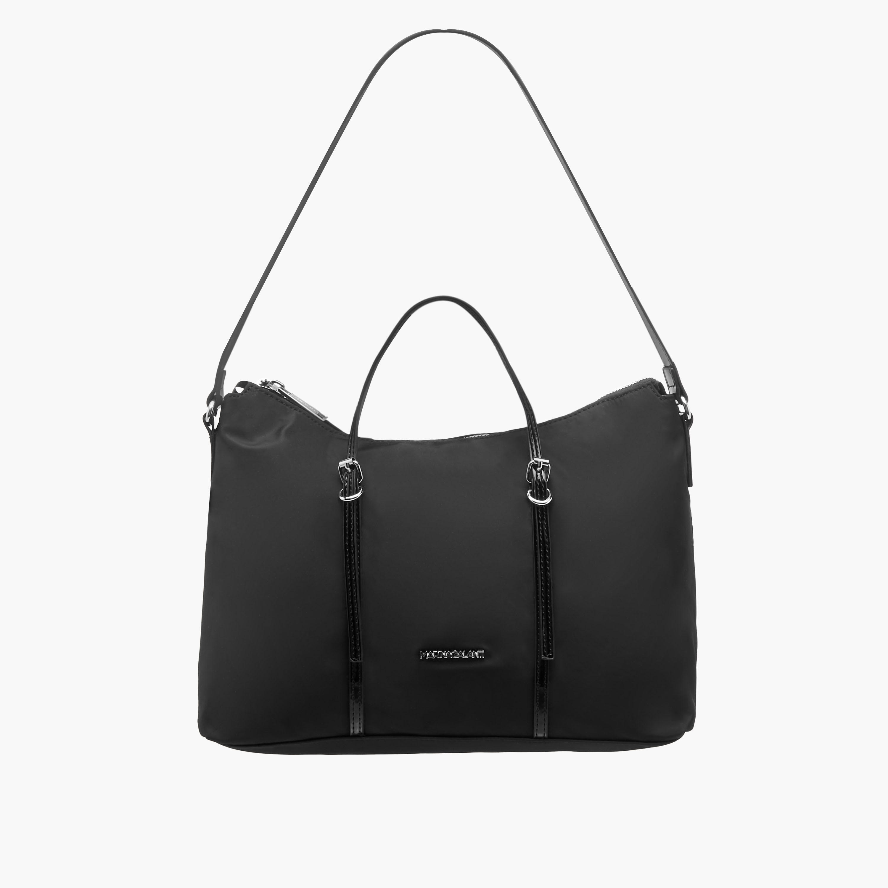 Marina Galanti Solid Tote Bag with Strap Handle and Zip Closure-women-bagsandwallets-handbags-image-9